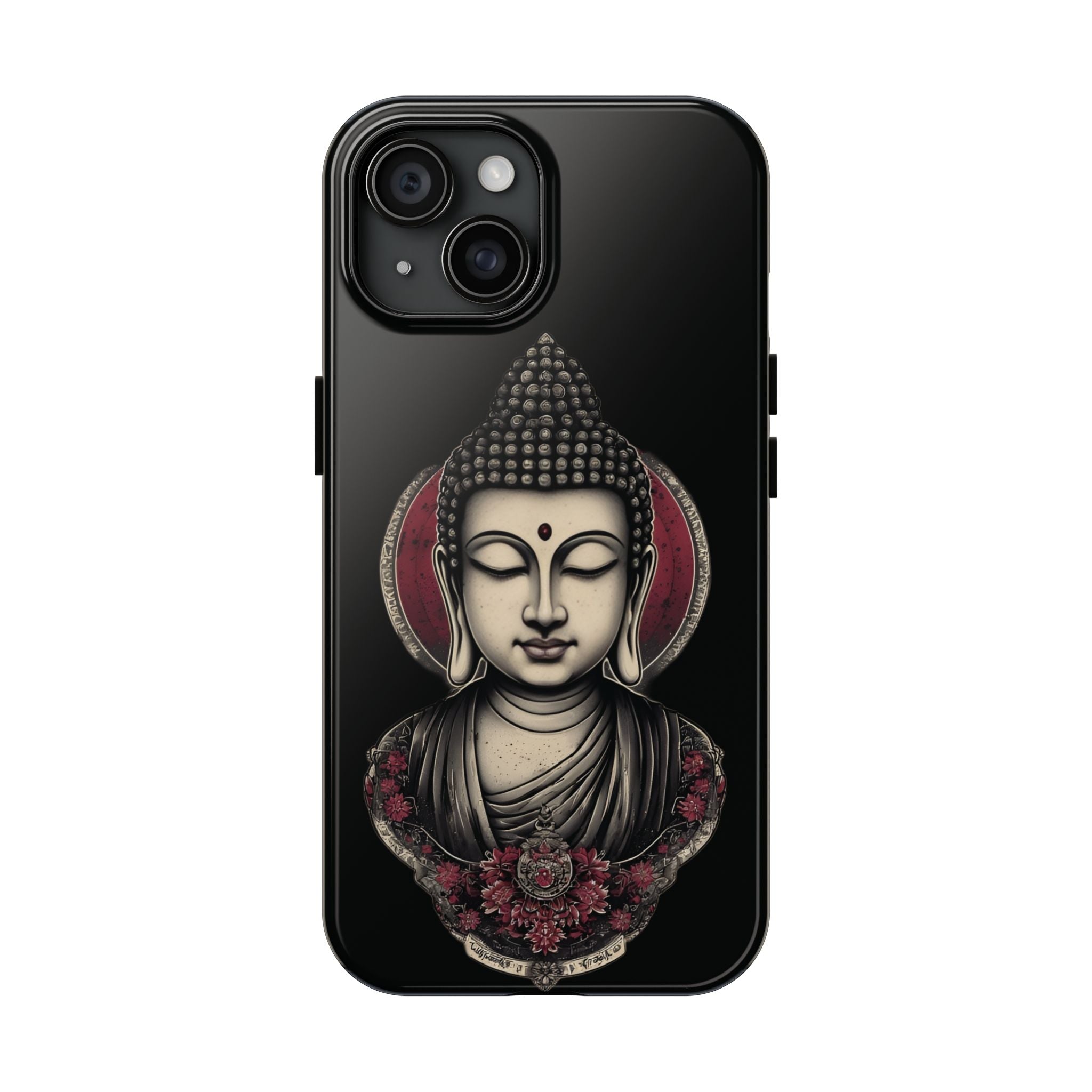 Buddha Floral Tough Phone Case — Protective Spiritual Phone Cover