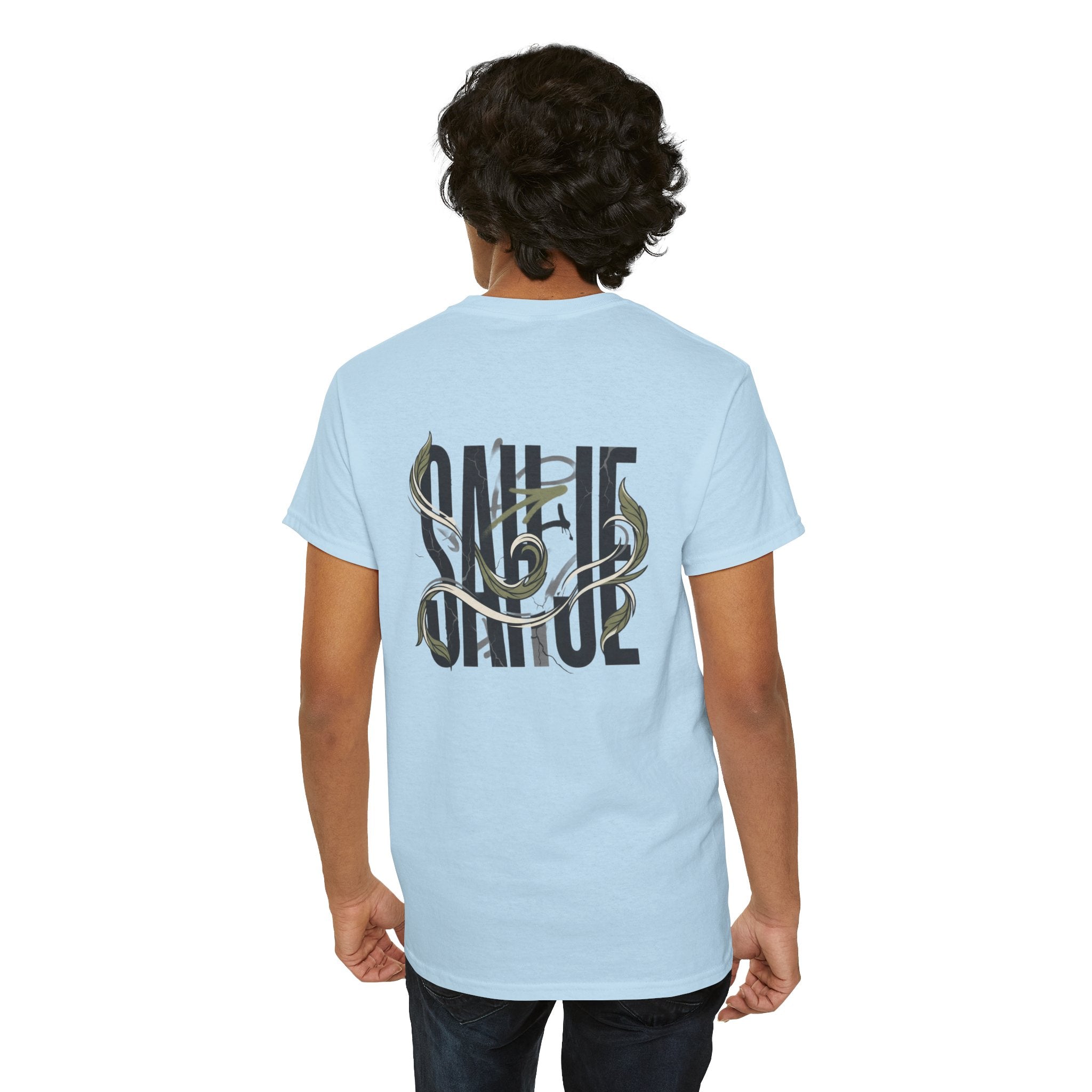 Graphic Tee — 'Savage' Typography with Snake Accent