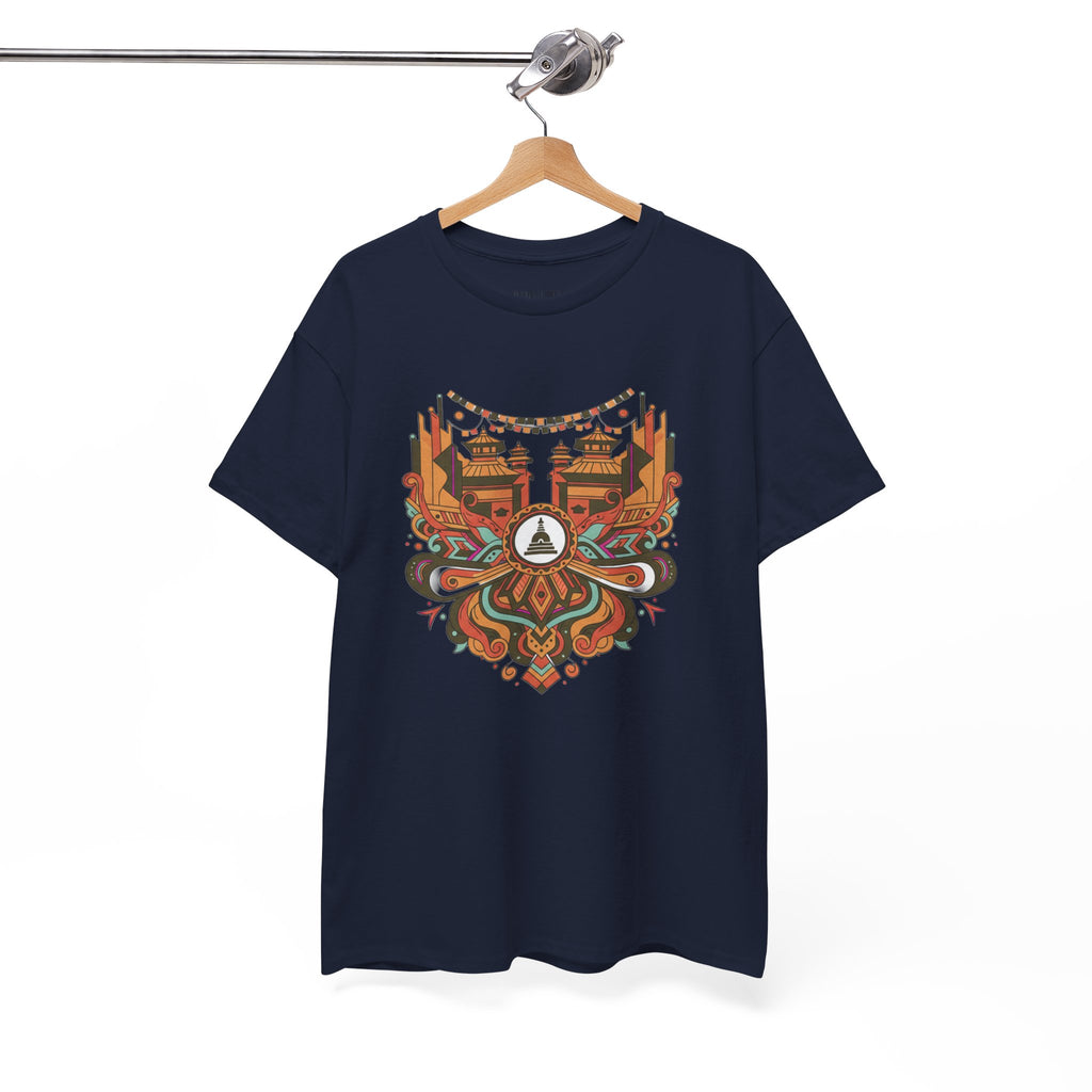 Mandala Cityscape Tee — Boho Urban Art Graphic T-Shirt