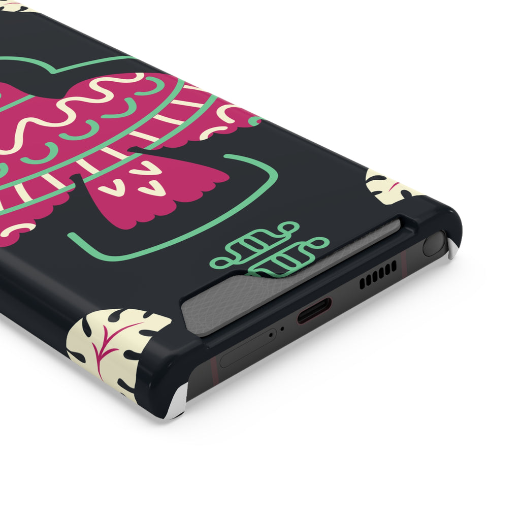 Vibrant Phone Case with Card Holder, Stylish Phone Accessory, Colorful Gift for Her, Boho Phone Cover, Trendy Mobile Case