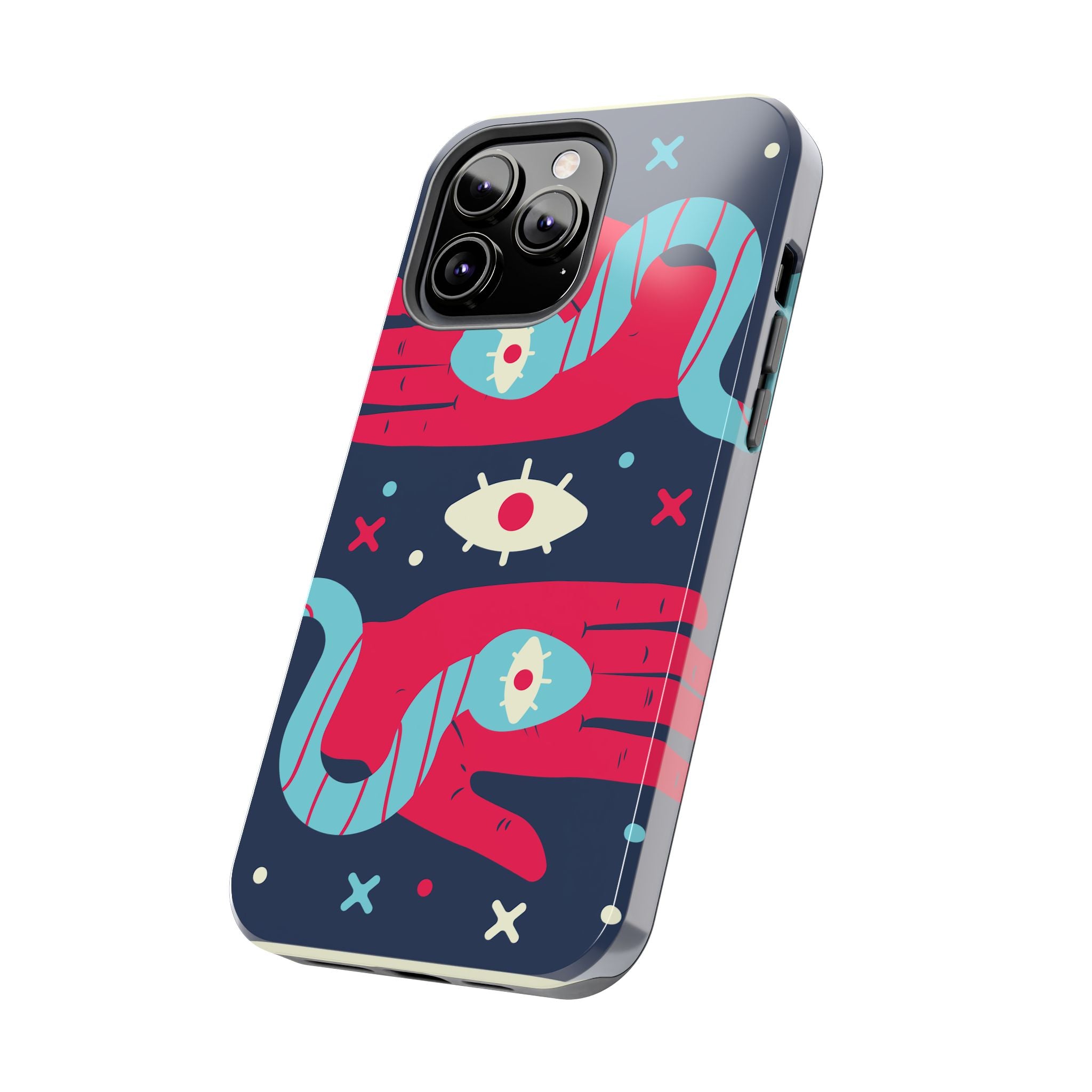Vibrant Tough Phone Cases with Unique Eye Design, Durable Phone Cover, Trendy Accessories, Gift for Art Lovers, Unique Phone Protector