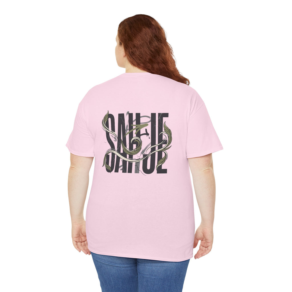 Graphic Tee — 'Savage' Typography with Snake Accent
