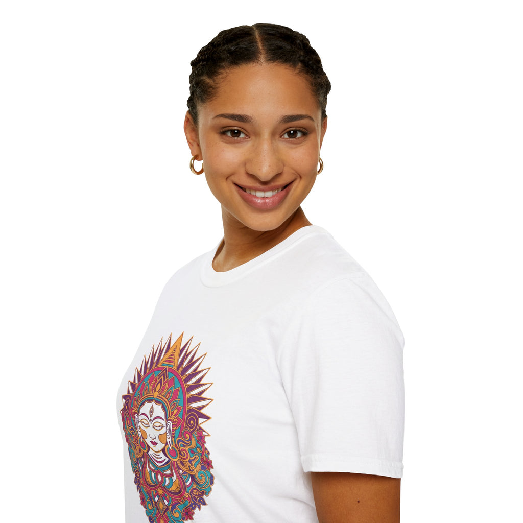 Mandala Goddess T-Shirt — Colorful Floral Spiritual Tee