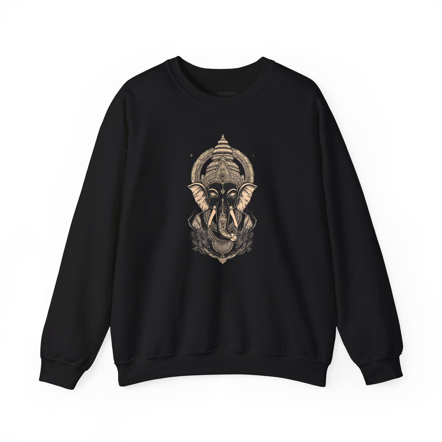 Elephant Mandala Crewneck Sweatshirt — Spiritual Indian-Inspired Graphic