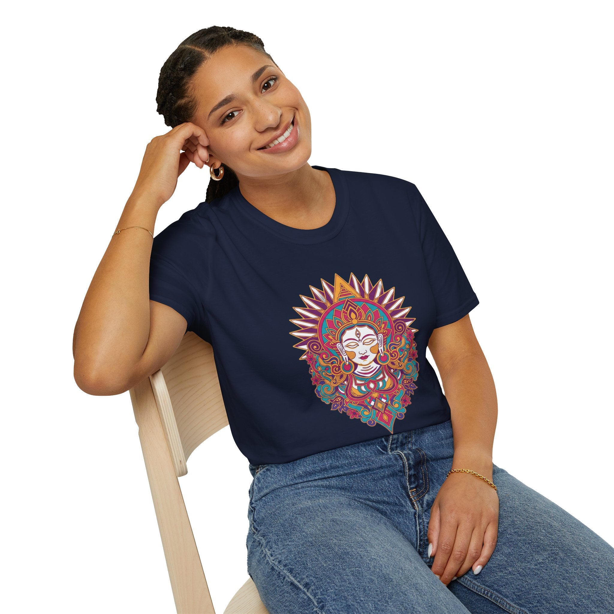 Mystic Goddess Mandala T-Shirt — Colorful Boho Spiritual Tee