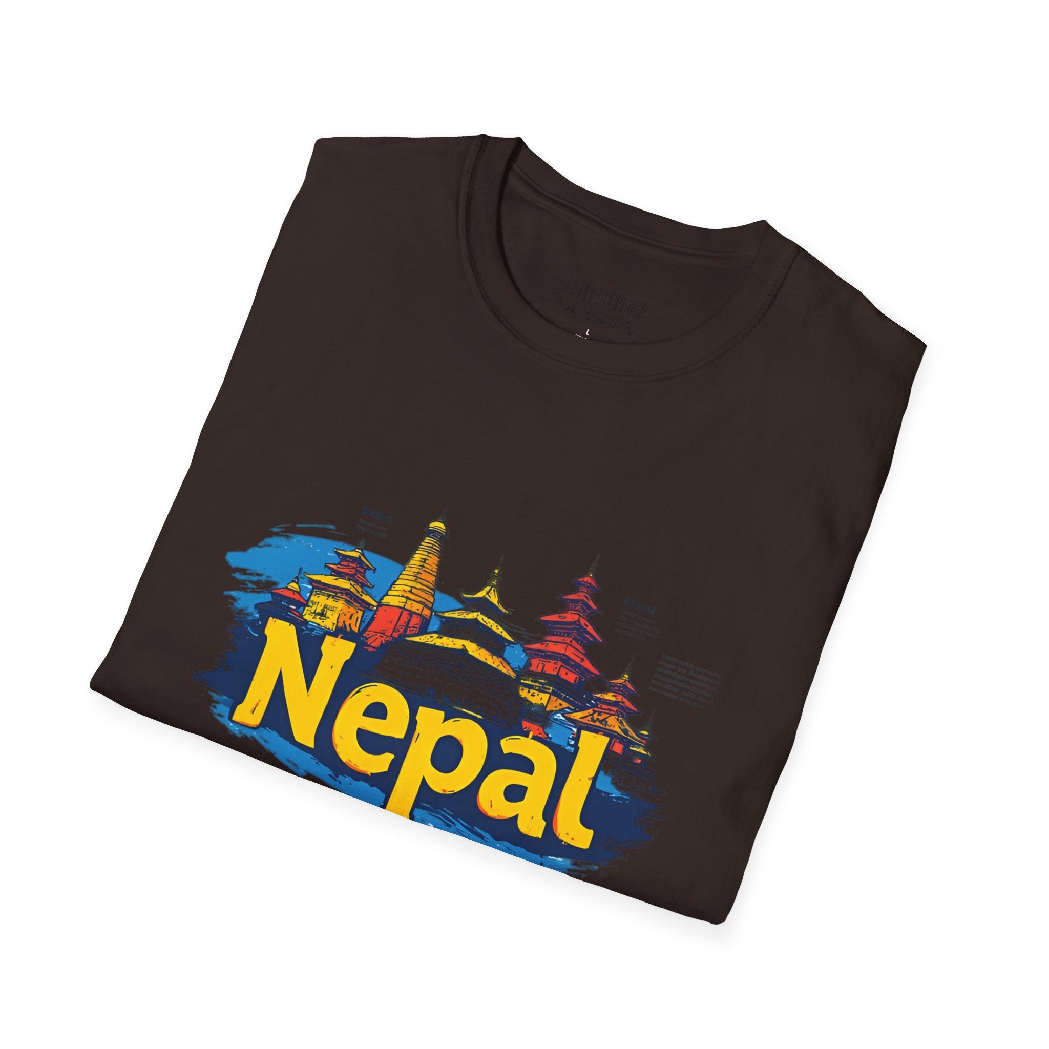 Nepal Temple Skyline T-Shirt – Nepali Cultural Heritage Graphic Tee, Travel & Spiritual Design