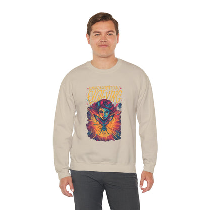 Evolving Butterfly Crewneck Sweatshirt — "Unafraid, Authentically Evolving" Inspirational Pullover