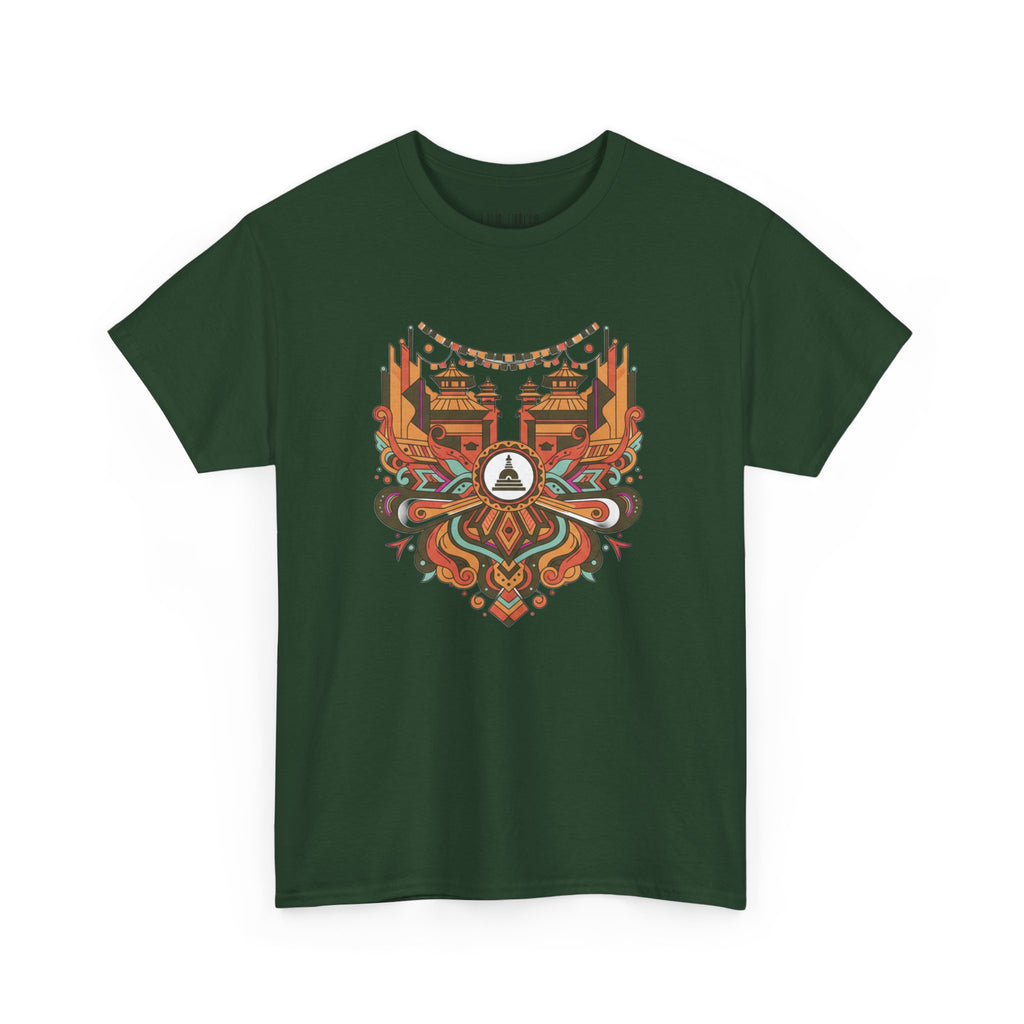 Mandala Cityscape Tee — Boho Urban Art Graphic T-Shirt