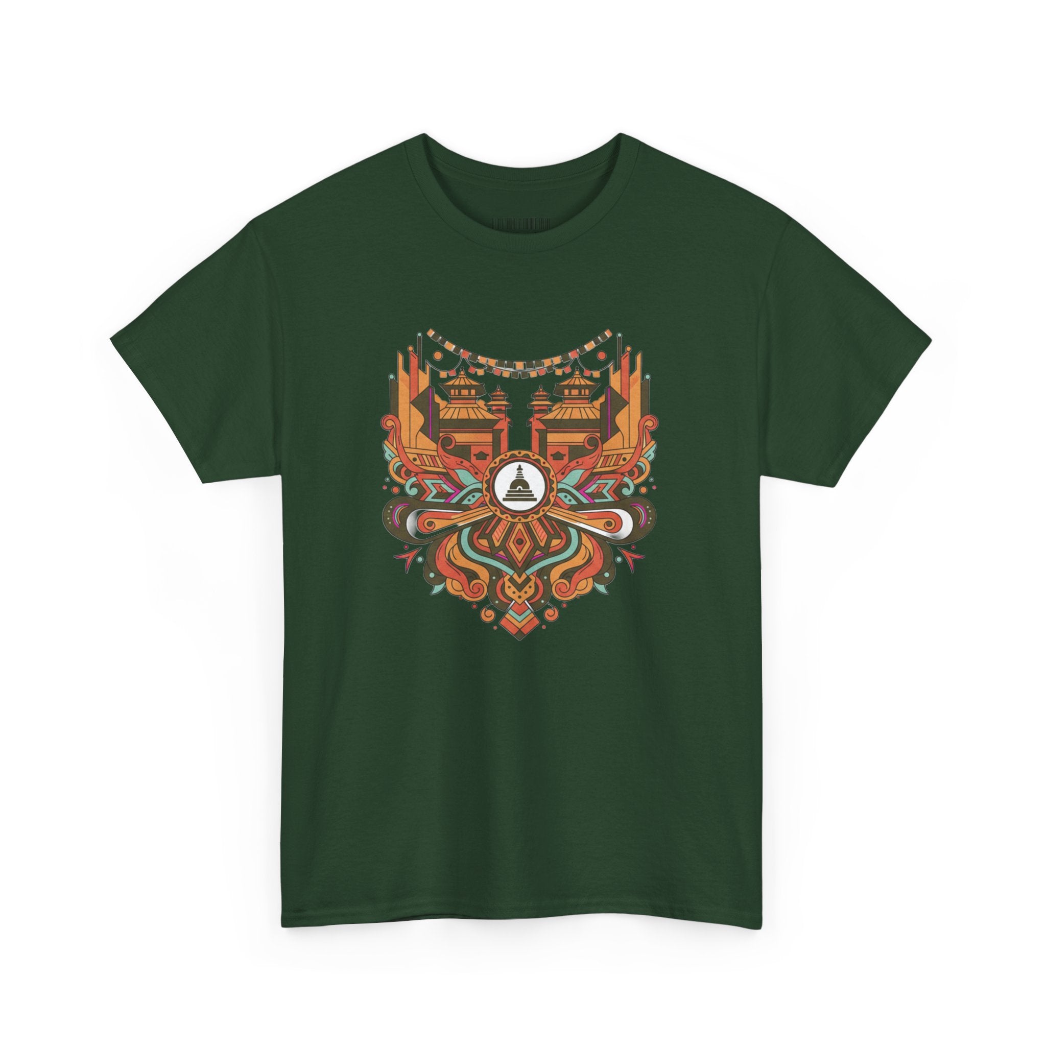 Mandala Cityscape Tee — Boho Urban Art Graphic T-Shirt