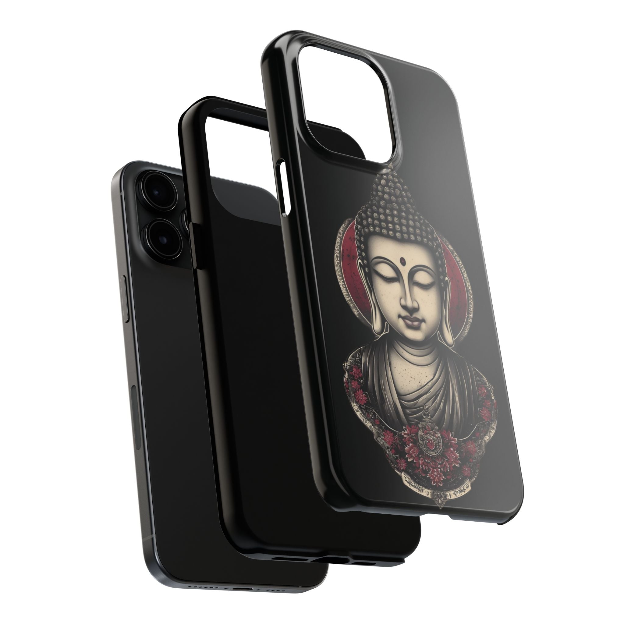 Buddha Floral Tough Phone Case — Protective Spiritual Phone Cover