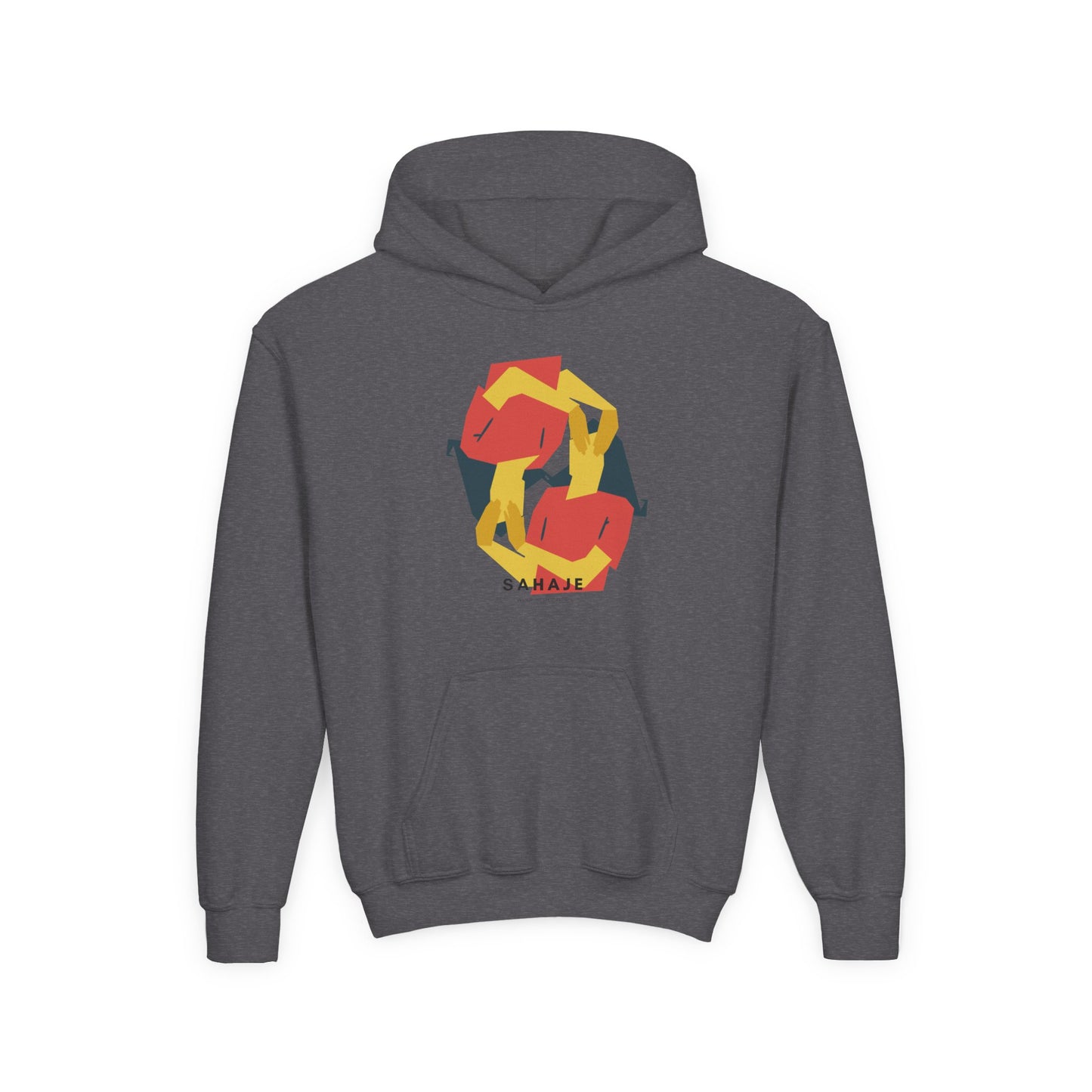 Youth Hoodie with Geometric Squirrel Art – 'Squirrel' Colorful Kids Pullover