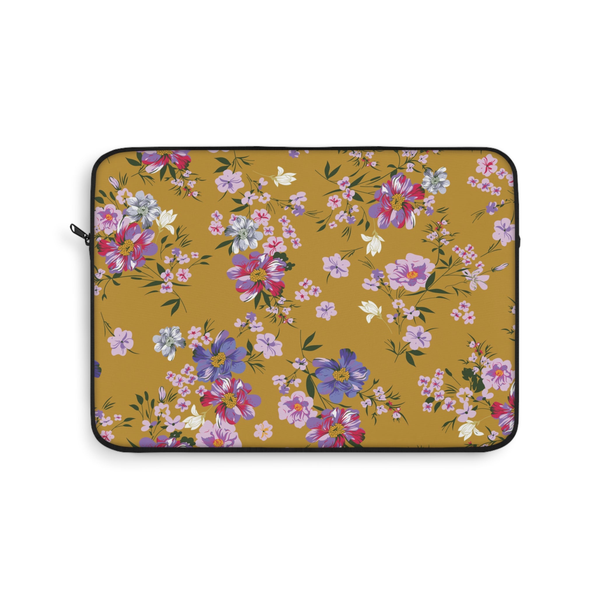 Floral Laptop Sleeve - Stylish Computer Case, Gift for Students, Mother's Day, Tech Accessory, Office Decor