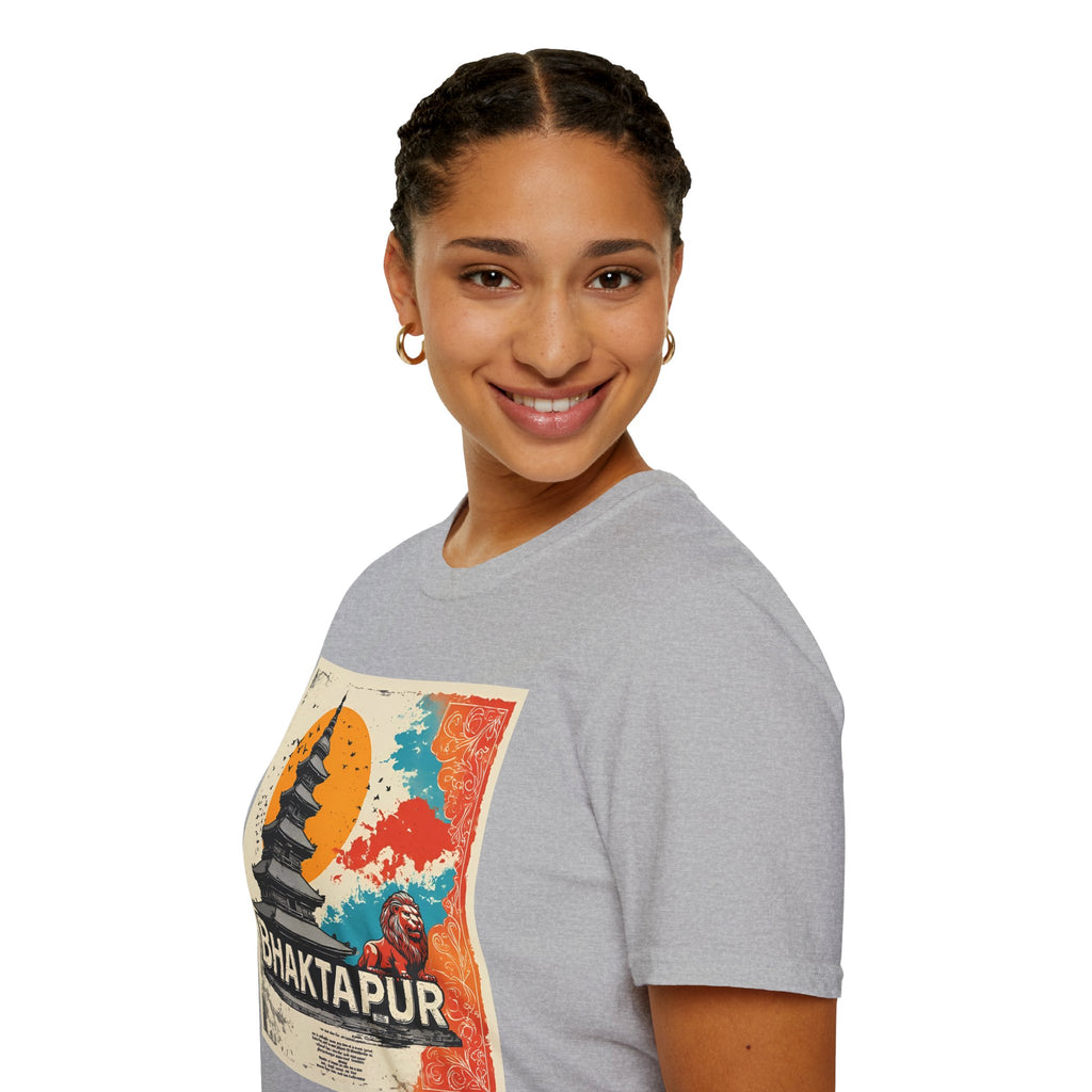 Bhaktapur Vintage Travel T-Shirt – Nepal Pagoda Graphic Tee