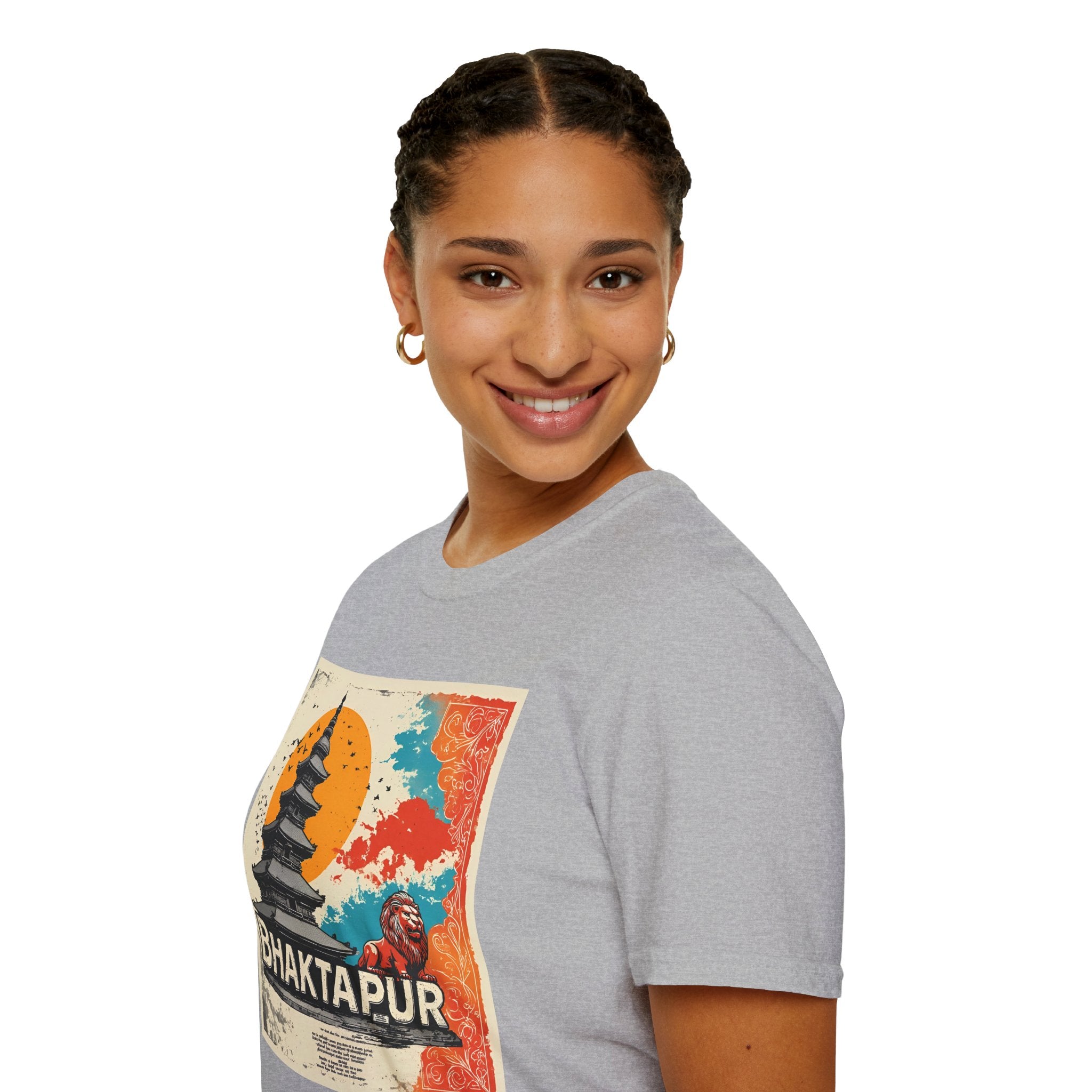 Bhaktapur Vintage Travel T-Shirt – Nepal Pagoda Graphic Tee
