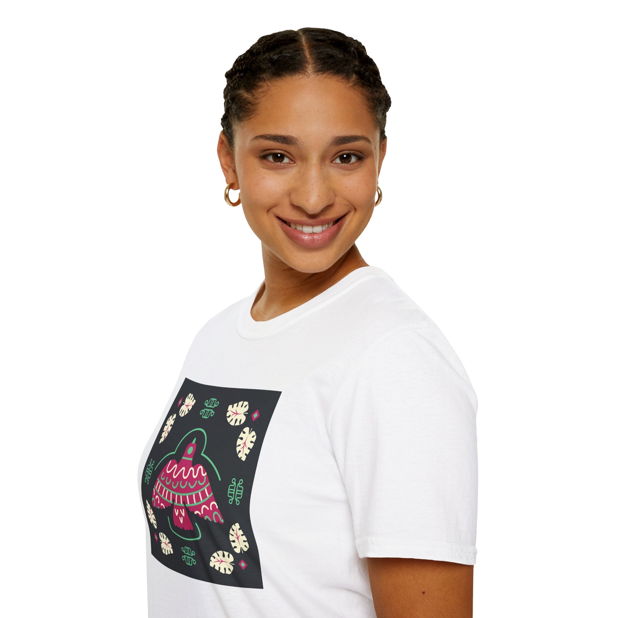 Mushroom Folk Art T-Shirt — Creepy Cute Pink Mushroom Design