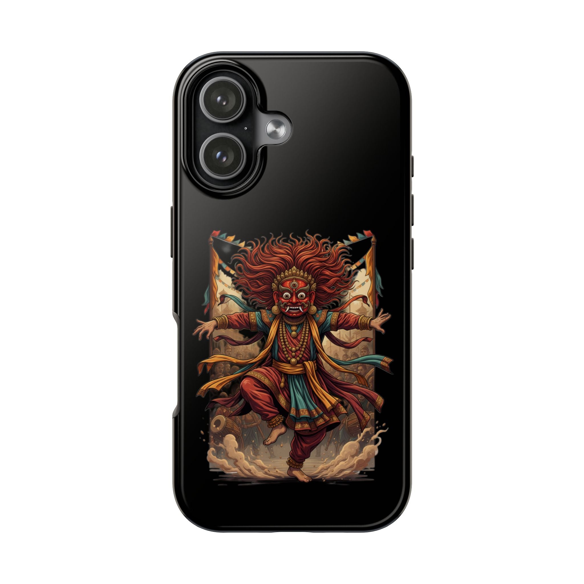 Tibetan Demon Dance Tough Phone Case — Bold Mythic Protective Cover