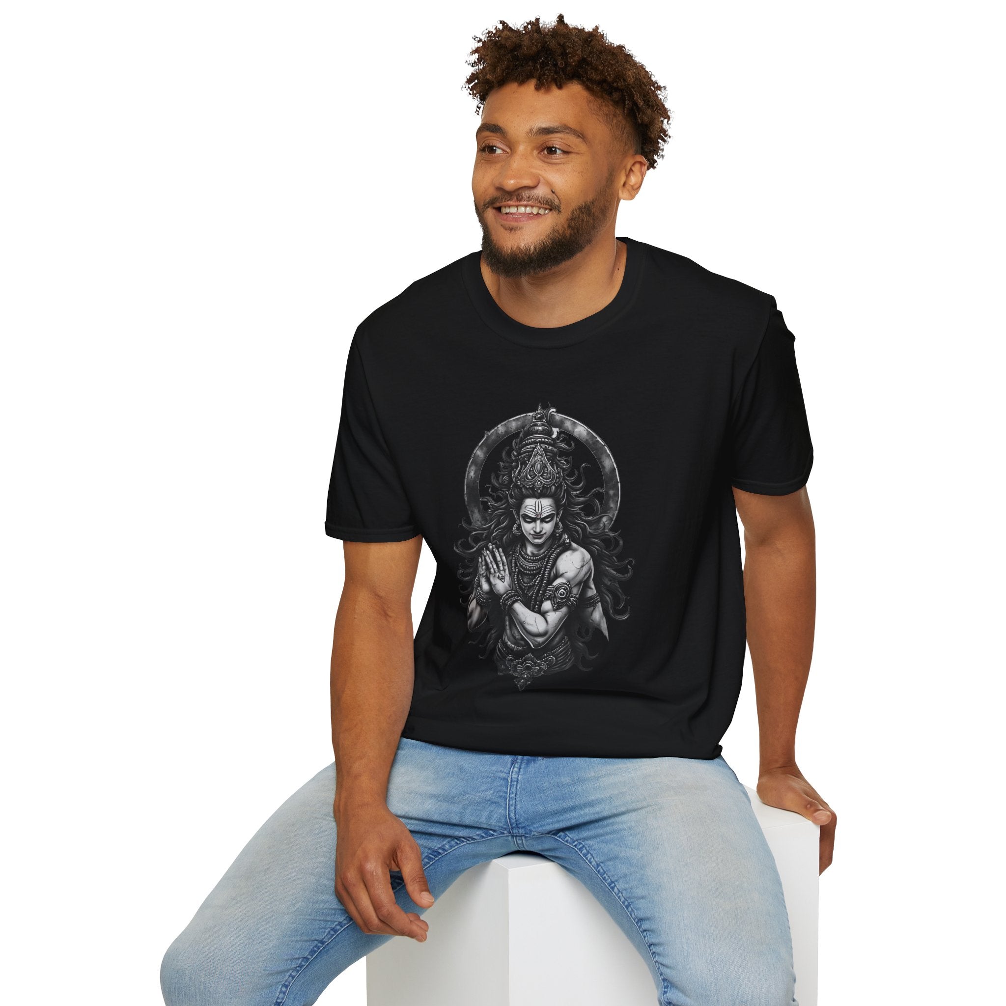 Shiva Portrait T‑Shirt – Intricate Hindu Deity Art Tee