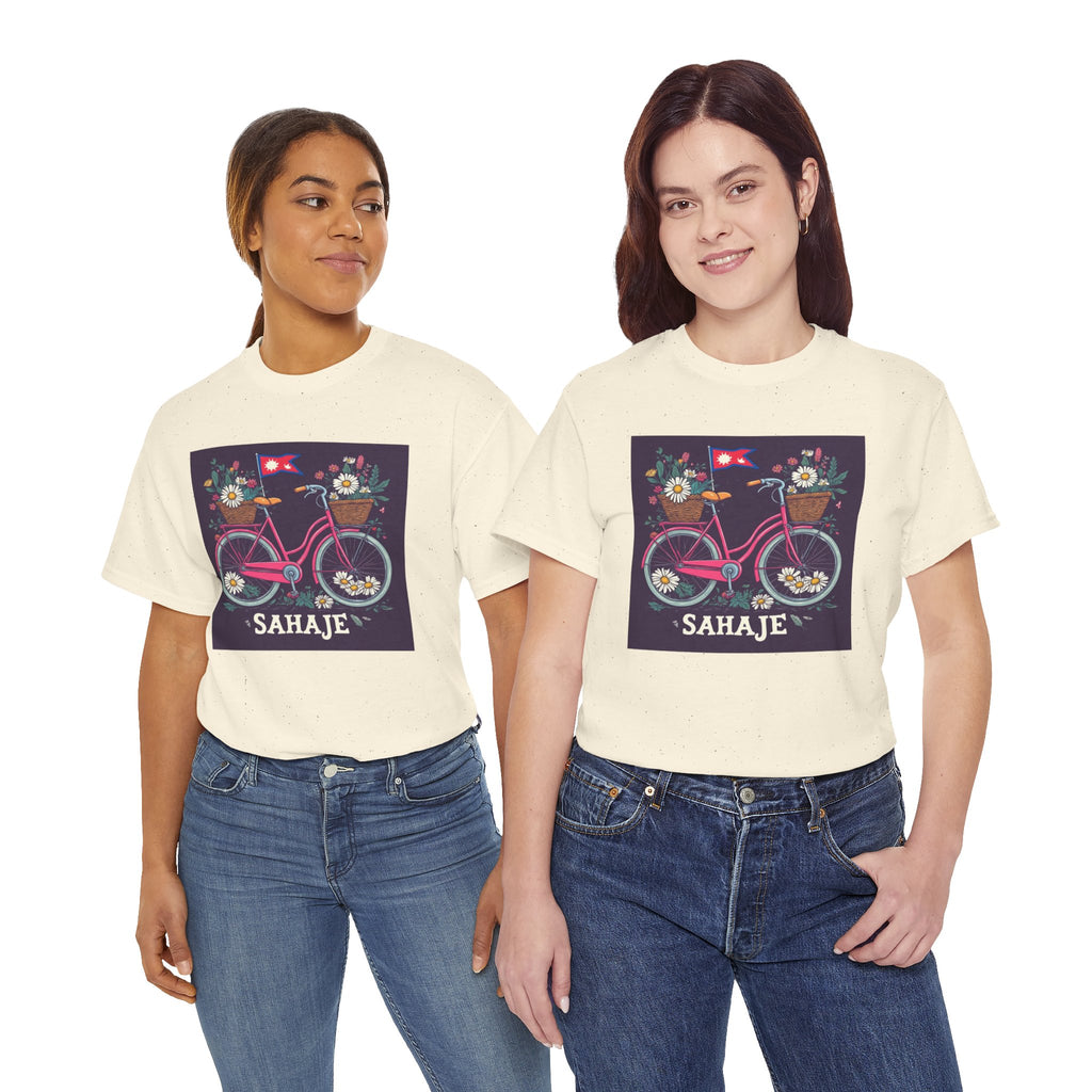 Sahaje Floral Bicycle T‑Shirt