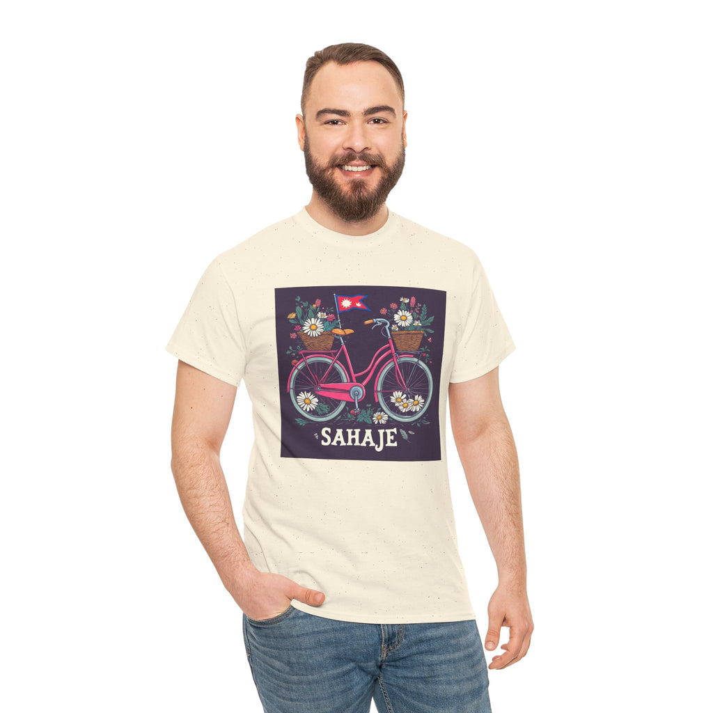 Sahaje Floral Bicycle T‑Shirt