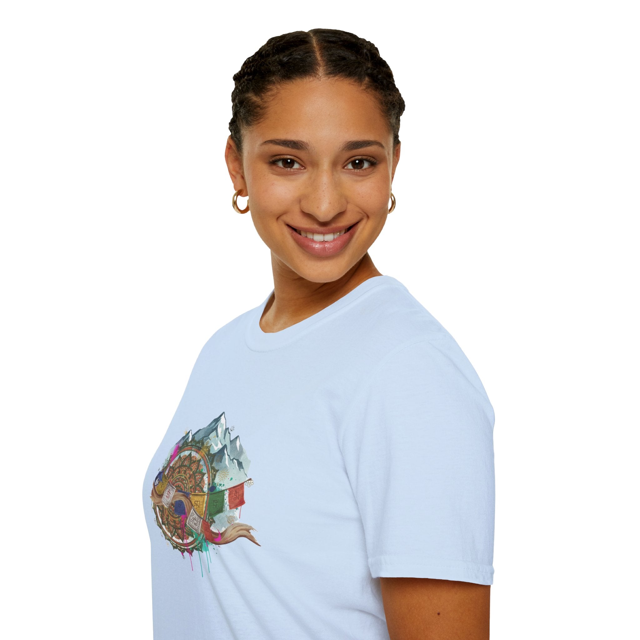Adventure Turtle Graphic T-Shirt — Mountain Shell Nature Art Tee