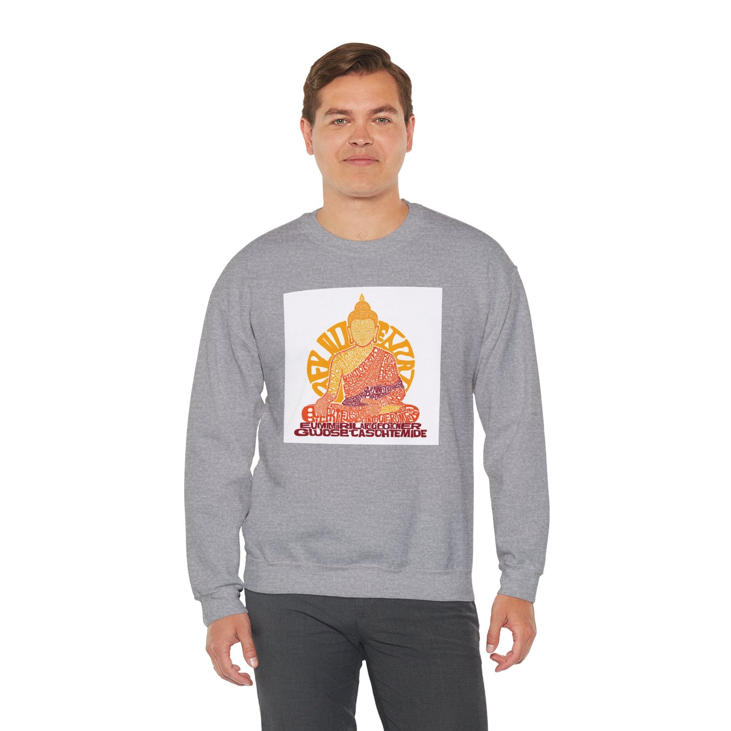 Buddha Graphic Sweatshirt — "Choose Compassion" Meditation Crewneck