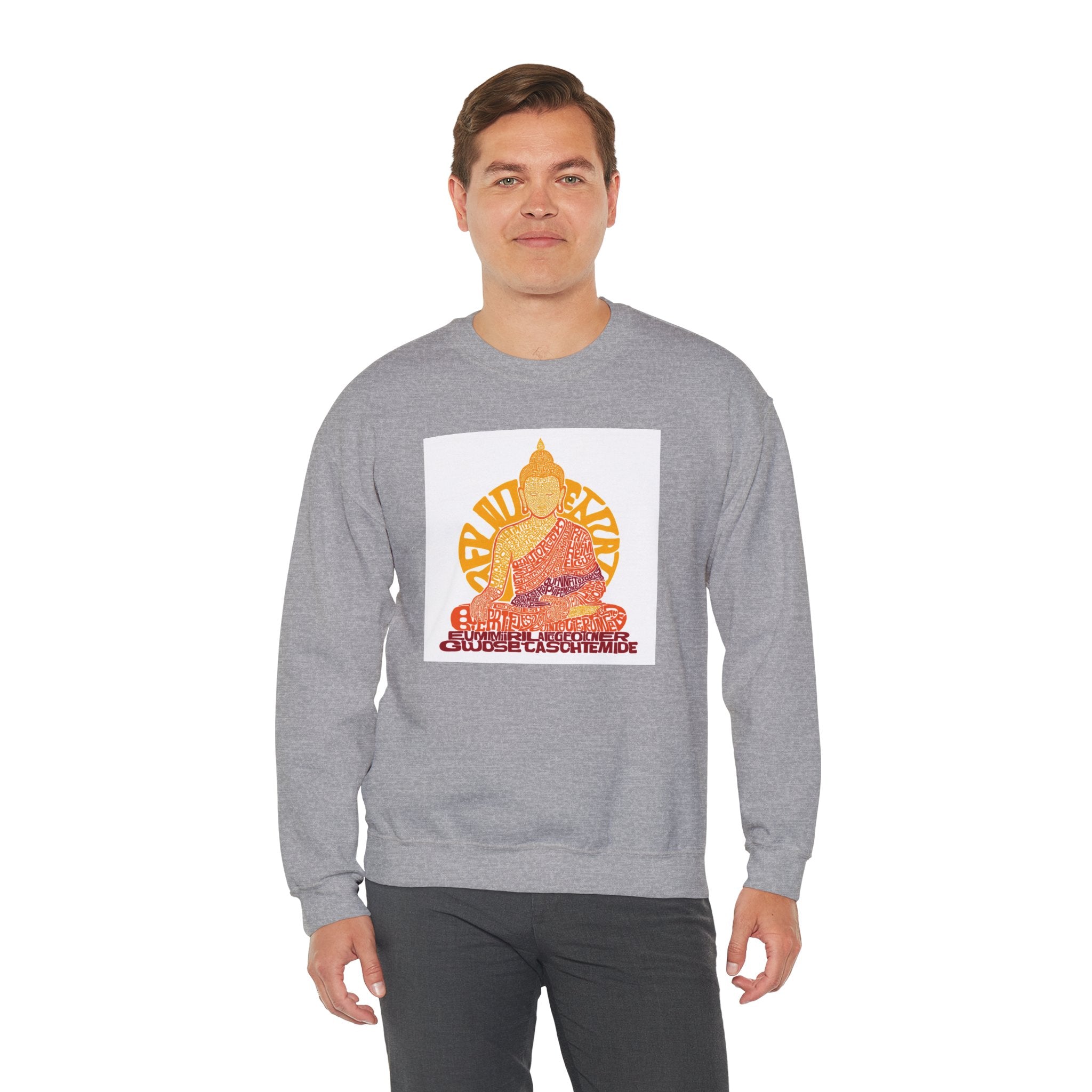 Buddha Graphic Sweatshirt — "Choose Compassion" Meditation Crewneck