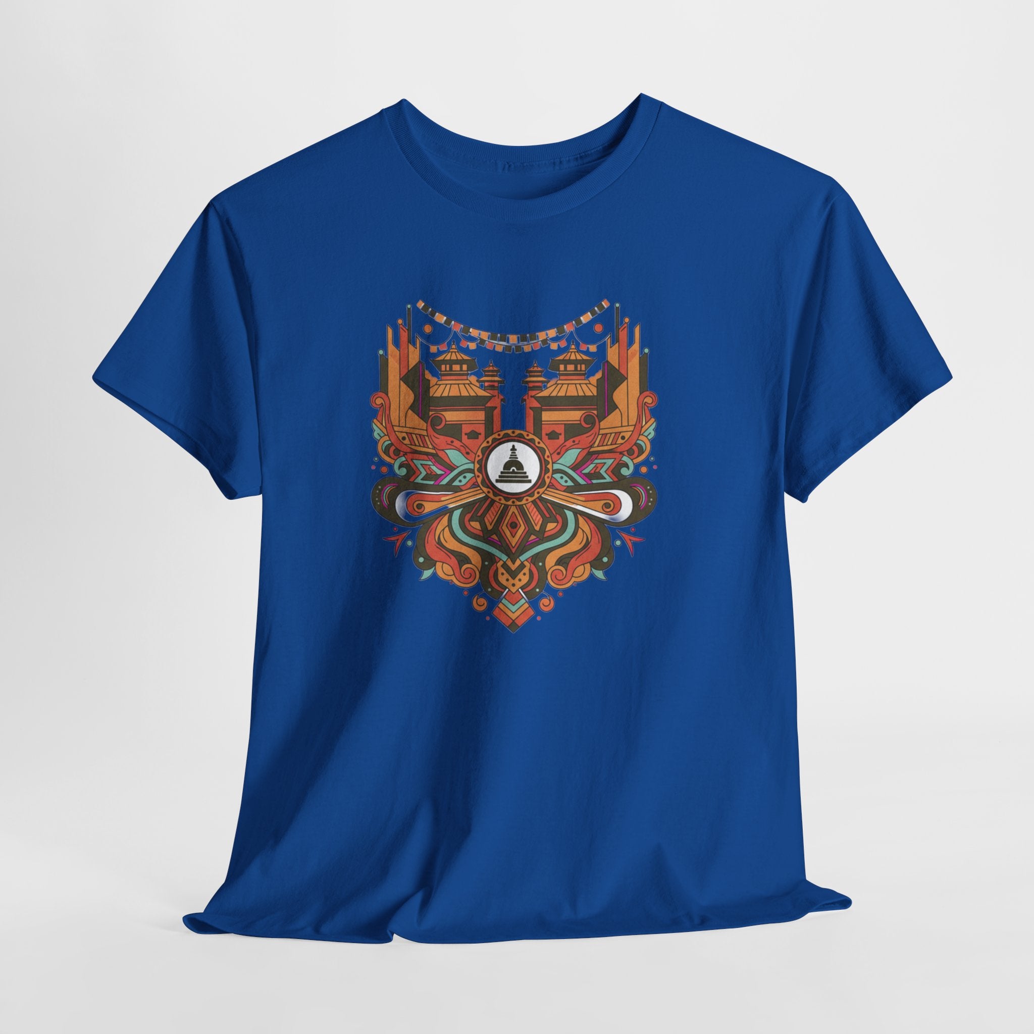 Mandala Cityscape Tee — Boho Urban Art Graphic T-Shirt