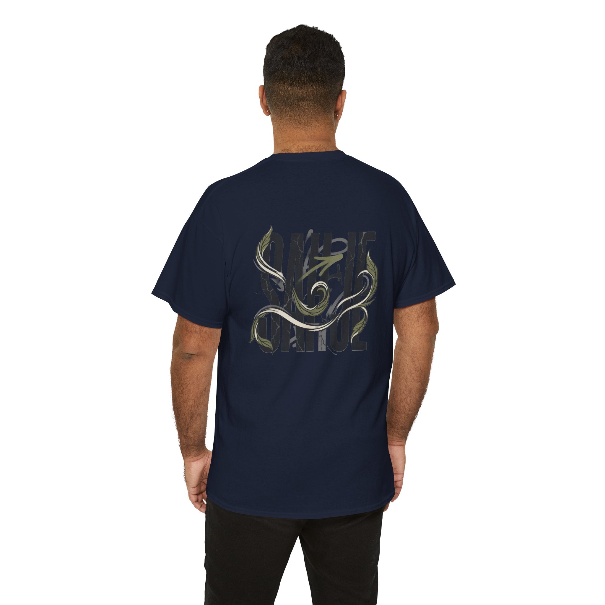 Graphic Tee — 'Savage' Typography with Snake Accent