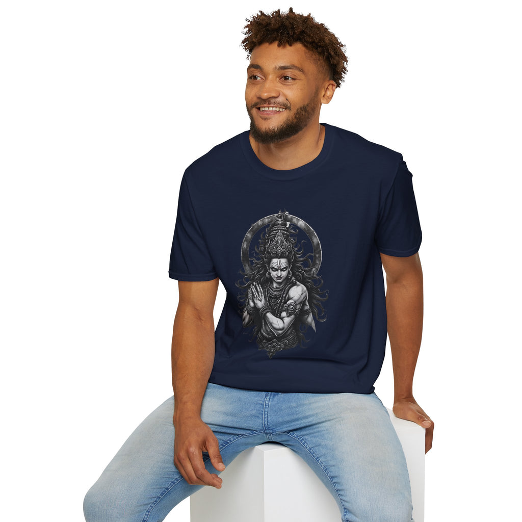Shiva Portrait T‑Shirt – Intricate Hindu Deity Art Tee