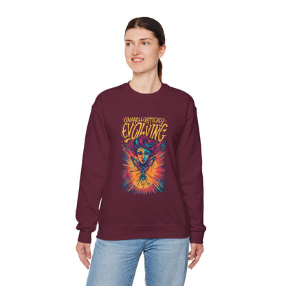 Evolving Butterfly Crewneck Sweatshirt — "Unafraid, Authentically Evolving" Inspirational Pullover