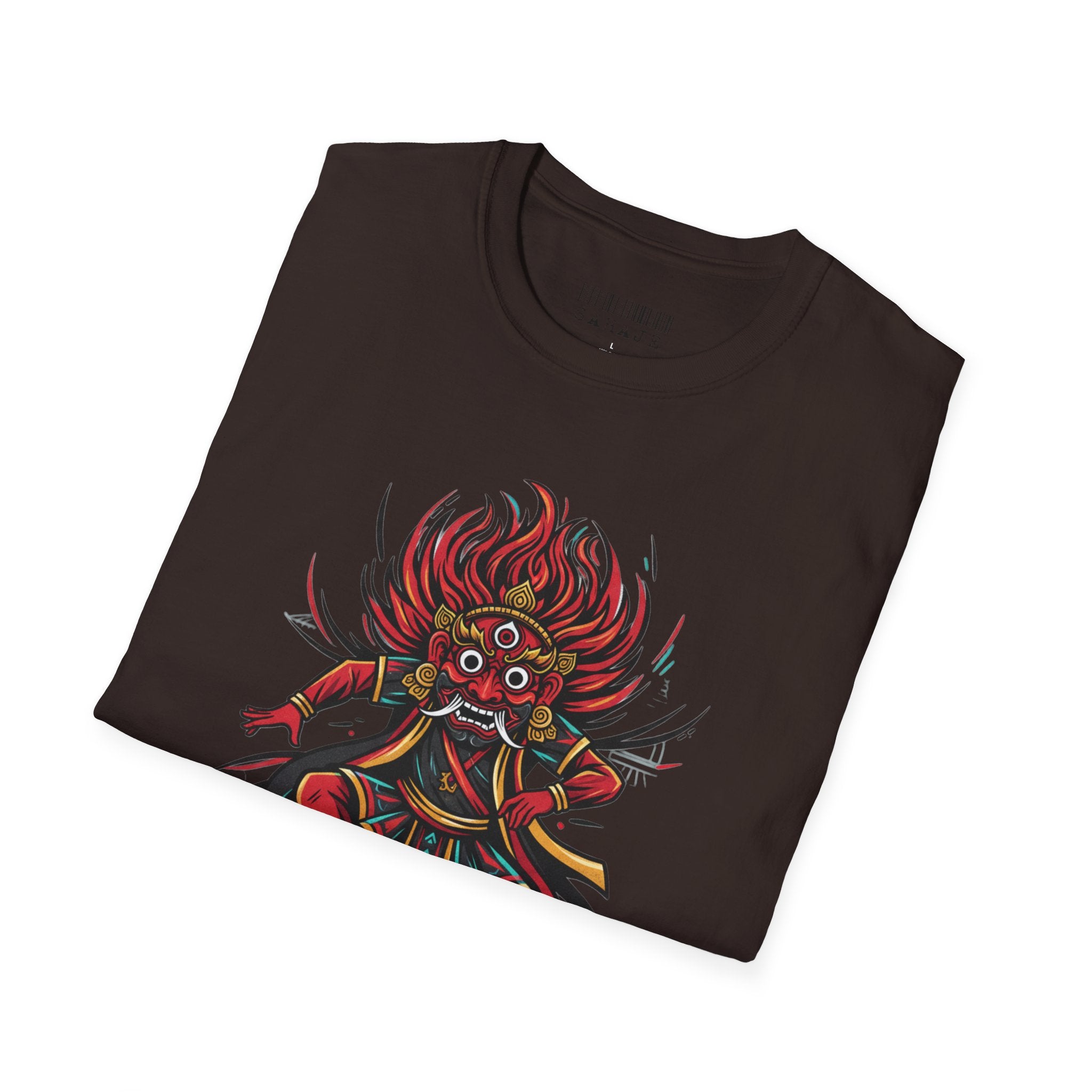 Balinese Barong Dance T-Shirt — Traditional Mythic Mask Graphic Tee