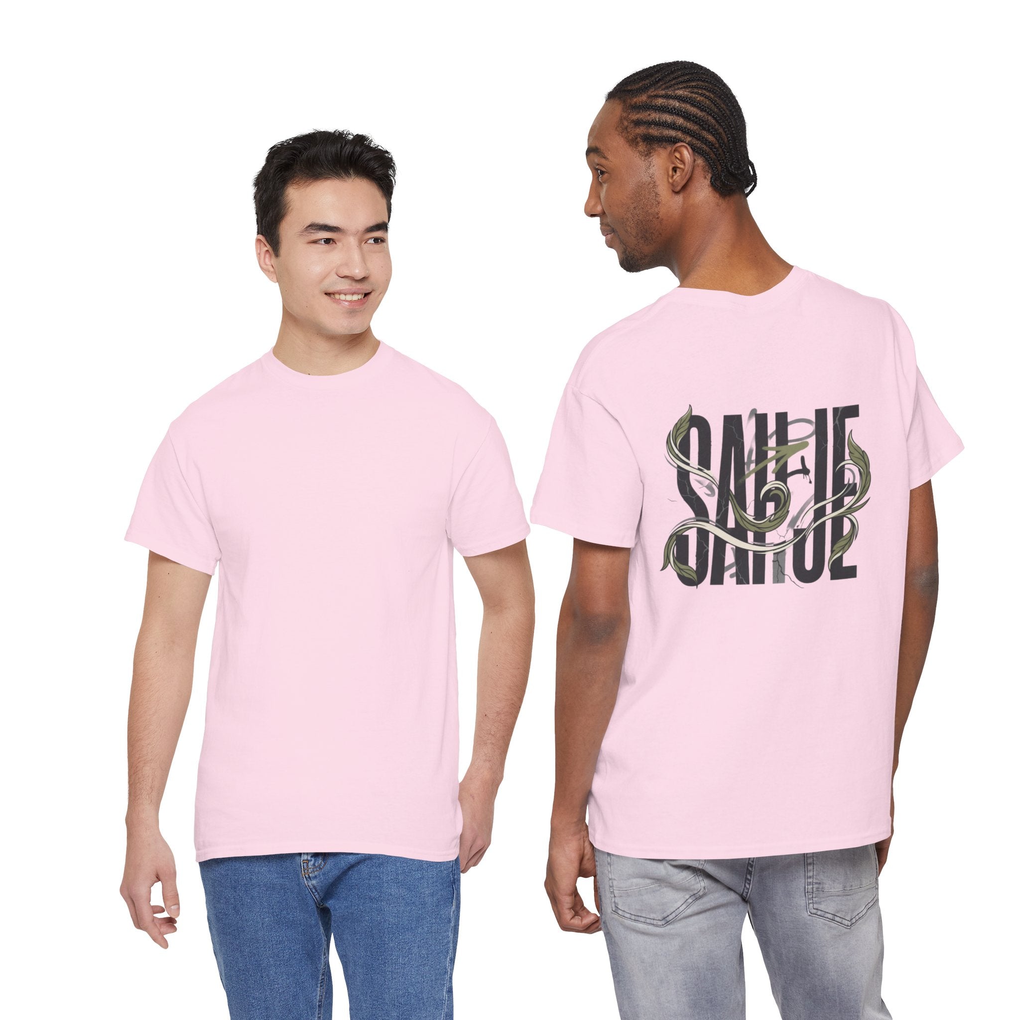 Graphic Tee — 'Savage' Typography with Snake Accent