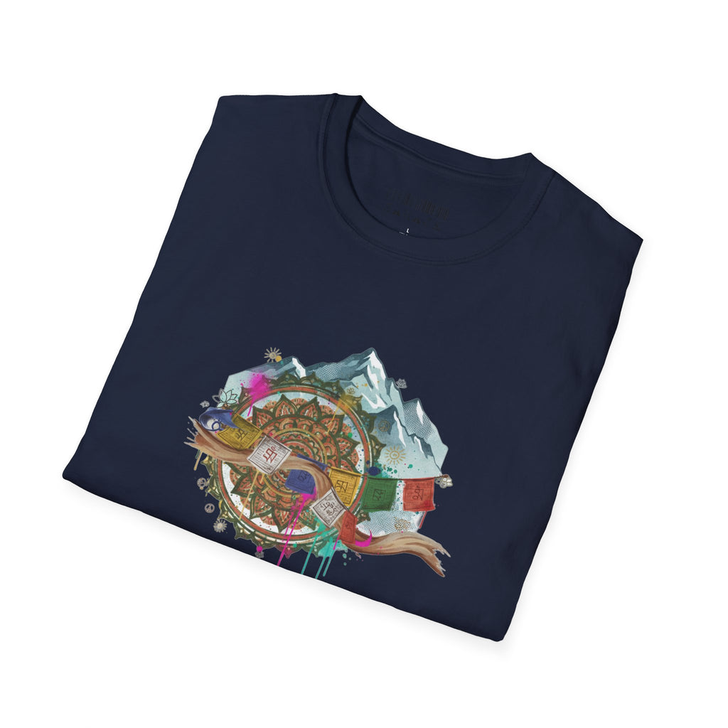 Adventure Turtle Graphic T-Shirt — Mountain Shell Nature Art Tee