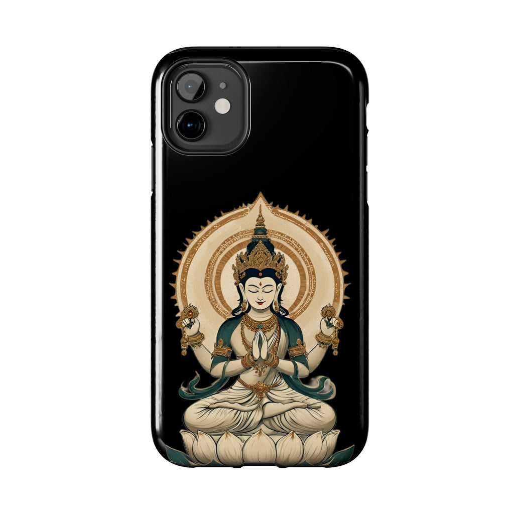 Bodhisattva Lotus Tough Phone Case — Protective Buddhist Meditation Phone Cover