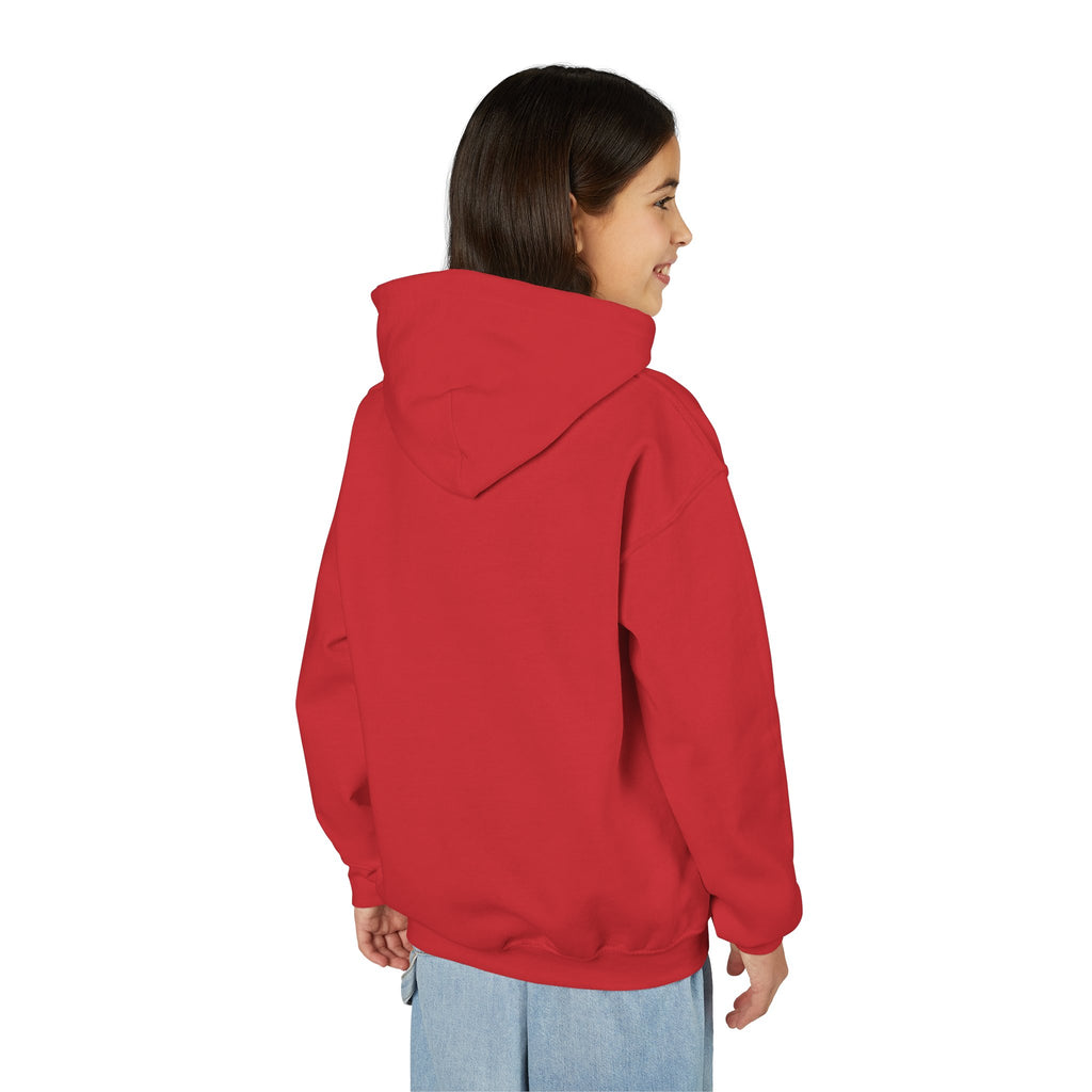 Youth Hoodie — 'Grow Slow, Go Through' Floral Motivational Hooded Sweatshirt