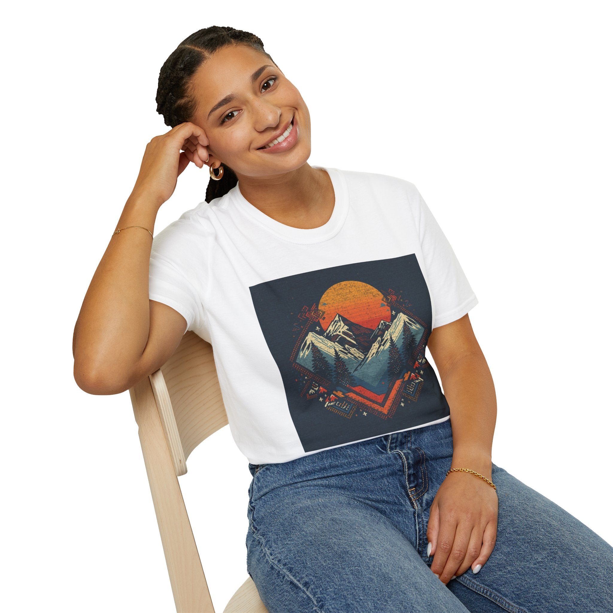Retro Mountain Sunset T-Shirt