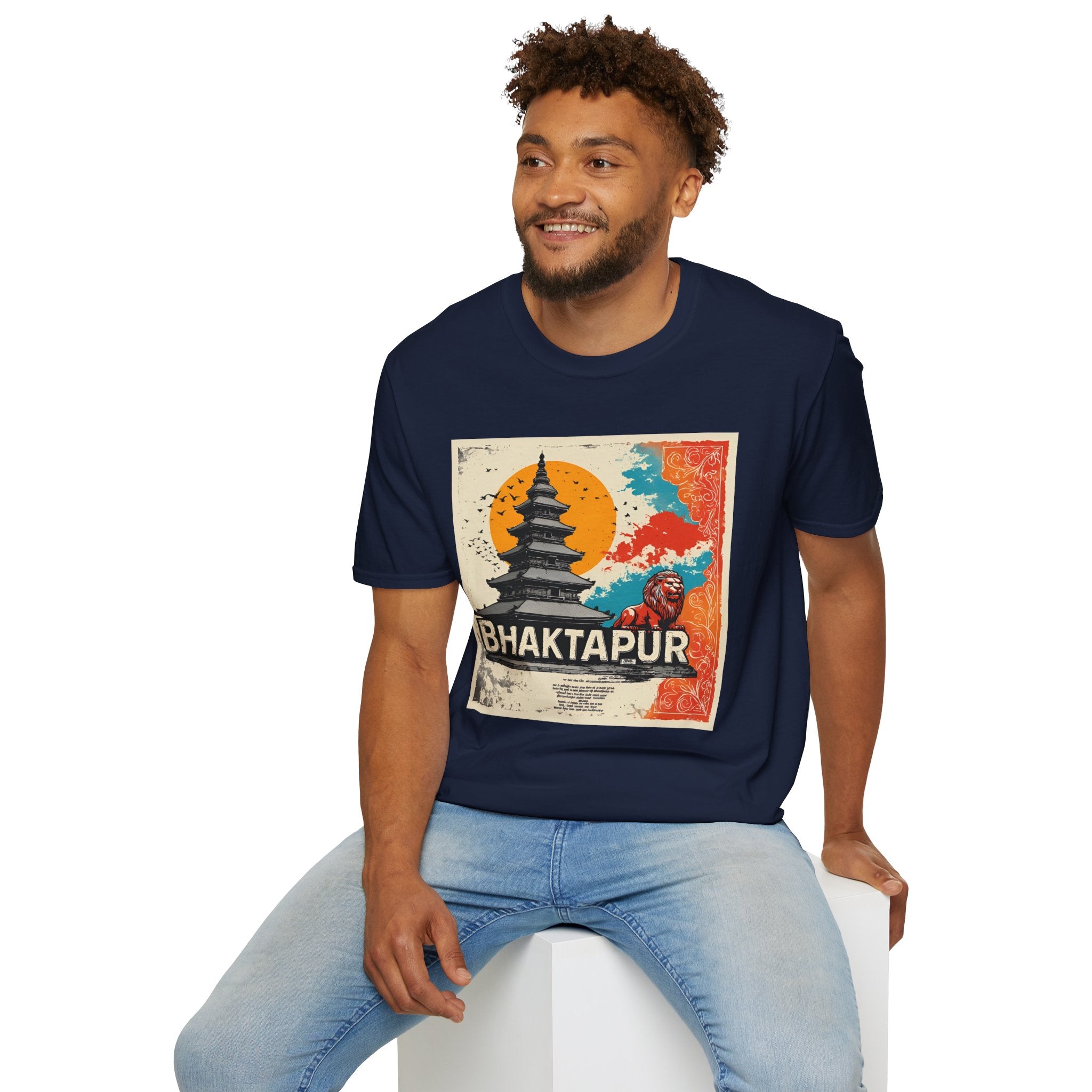 Bhaktapur Vintage Travel T-Shirt – Nepal Pagoda Graphic Tee