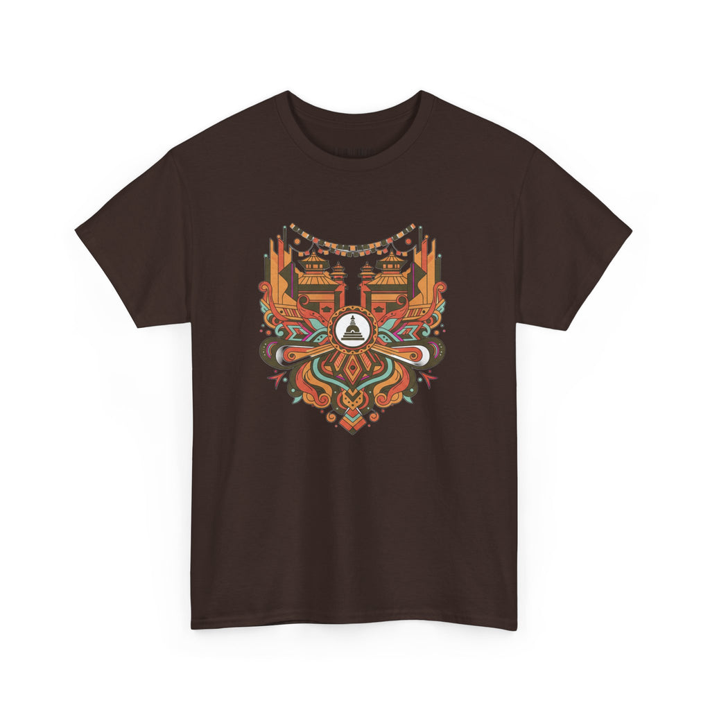 Mandala Cityscape Tee — Boho Urban Art Graphic T-Shirt
