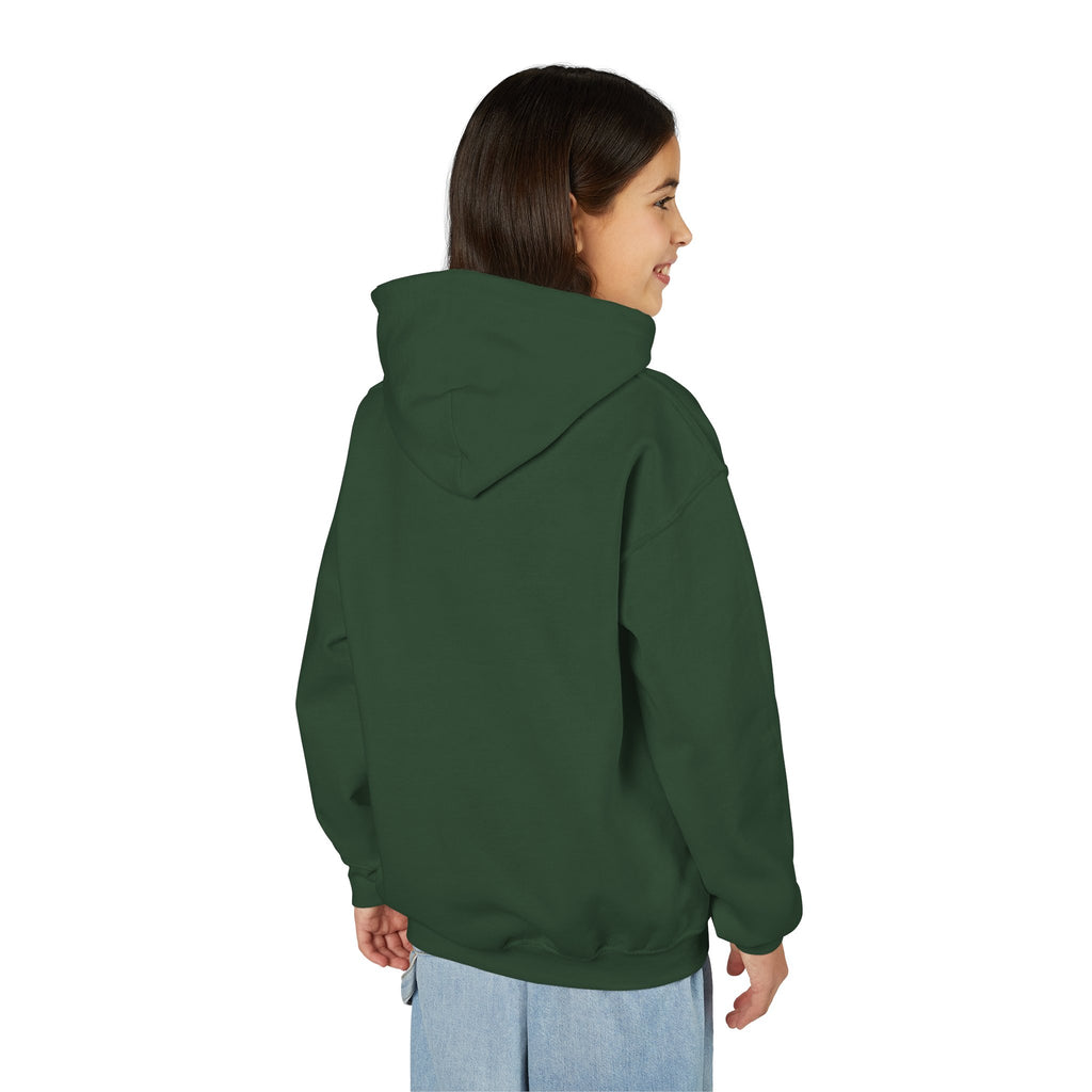 Youth Hoodie — 'Grow Slow, Go Through' Floral Motivational Hooded Sweatshirt