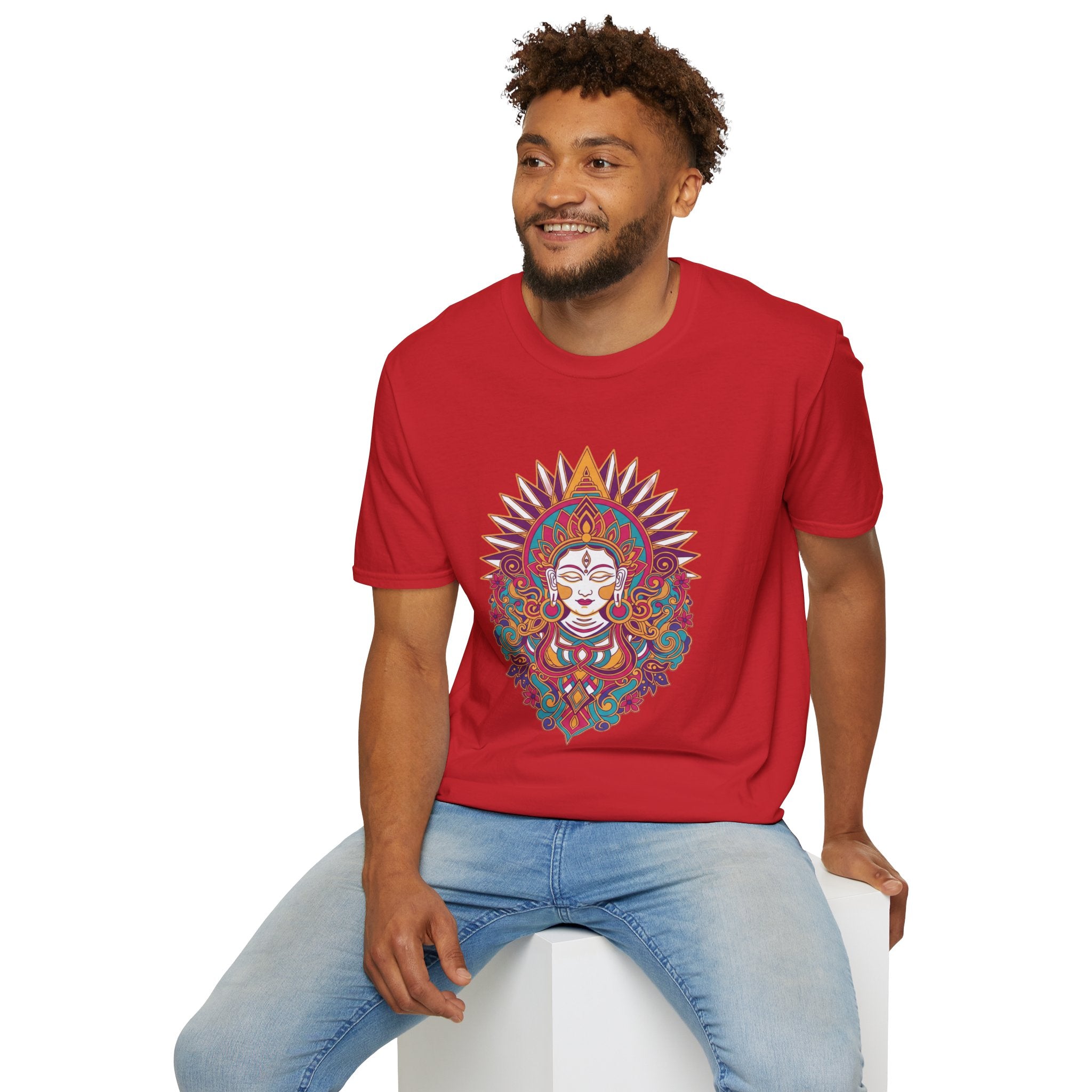Mandala Goddess T-Shirt — Colorful Floral Spiritual Tee