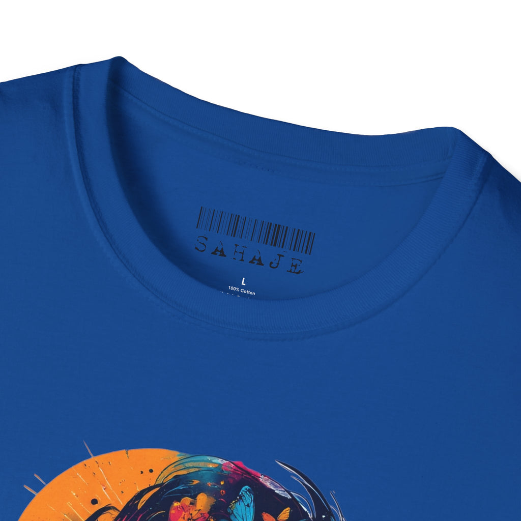 Butterfly Silhouette T-Shirt — Colorful Floral Profile Tee