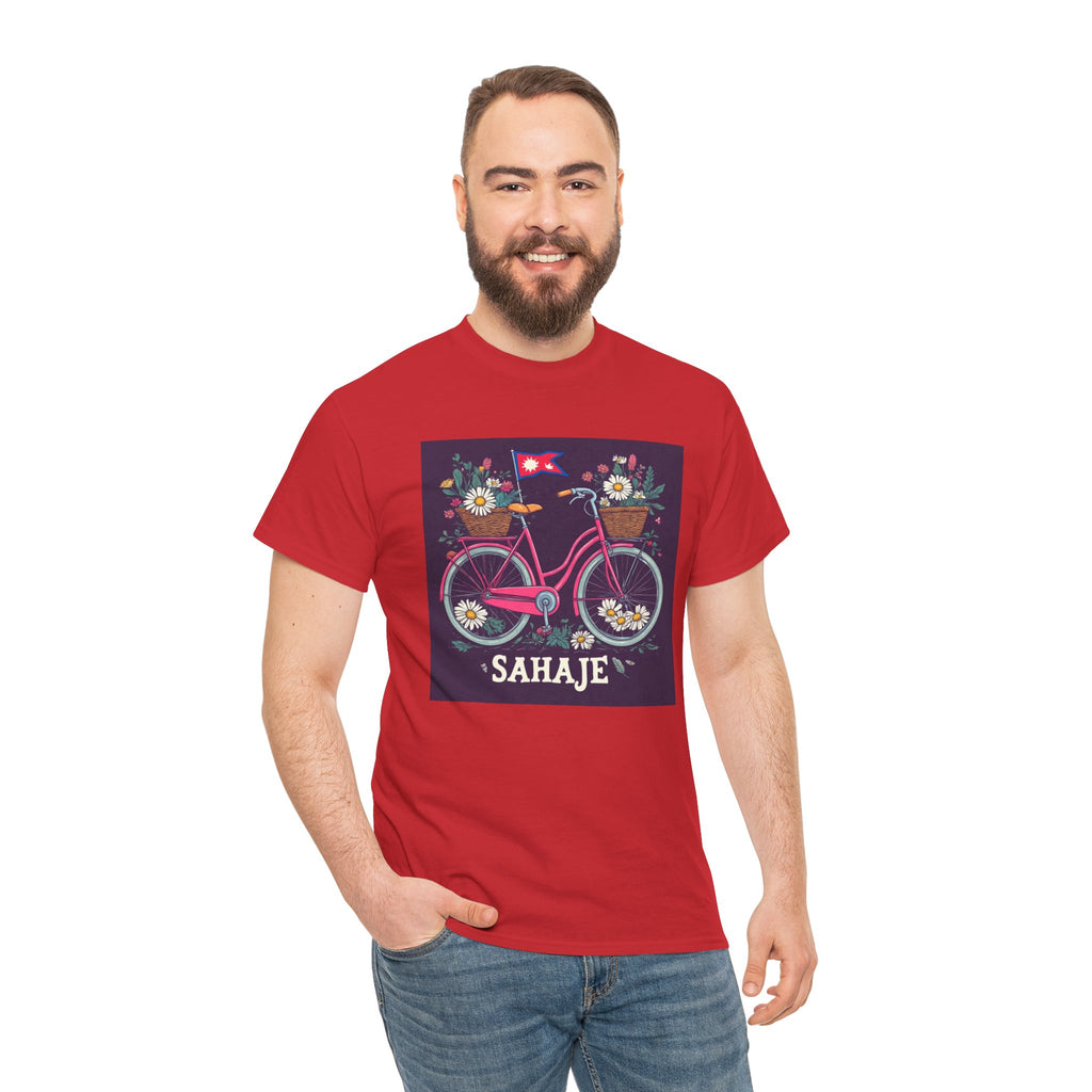 Sahaje Floral Bicycle T‑Shirt