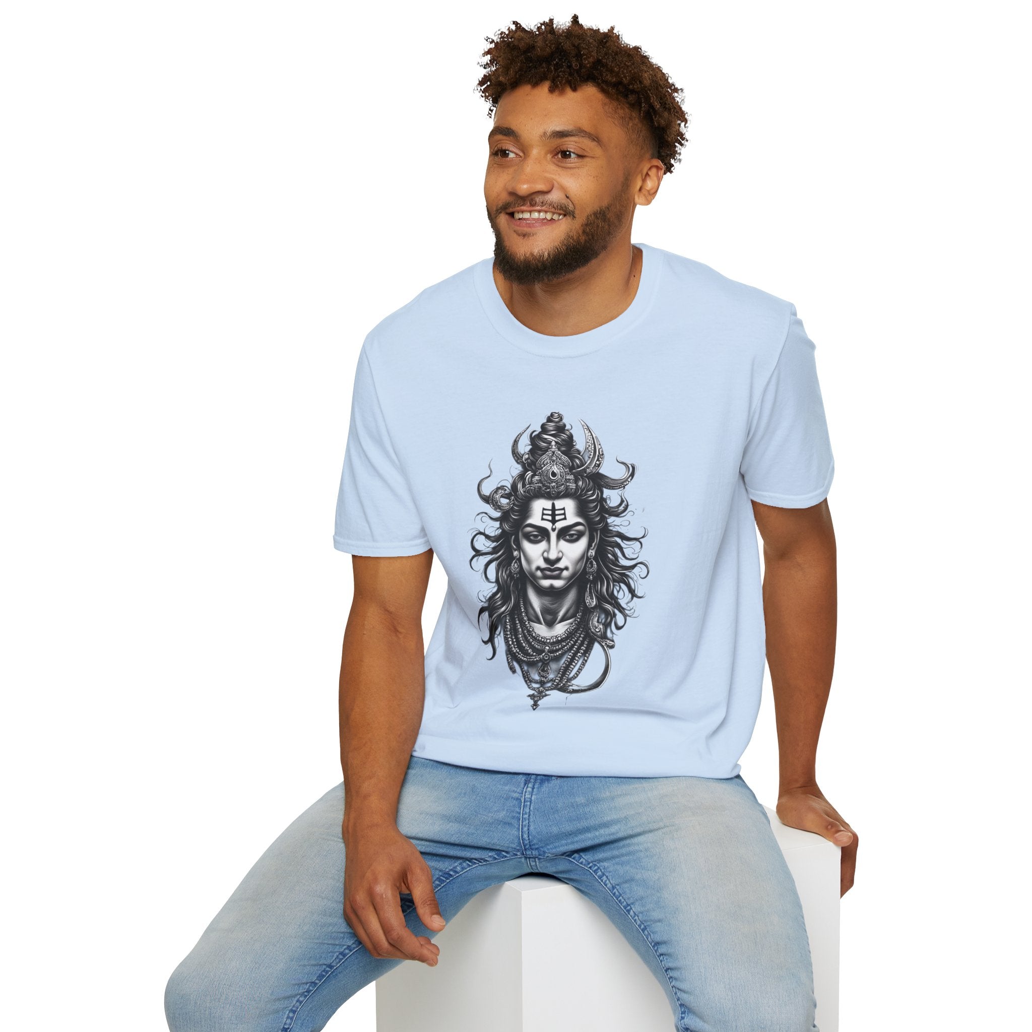 Shiva Portrait T-Shirt – Detailed Hindu Deity Graphic Tee