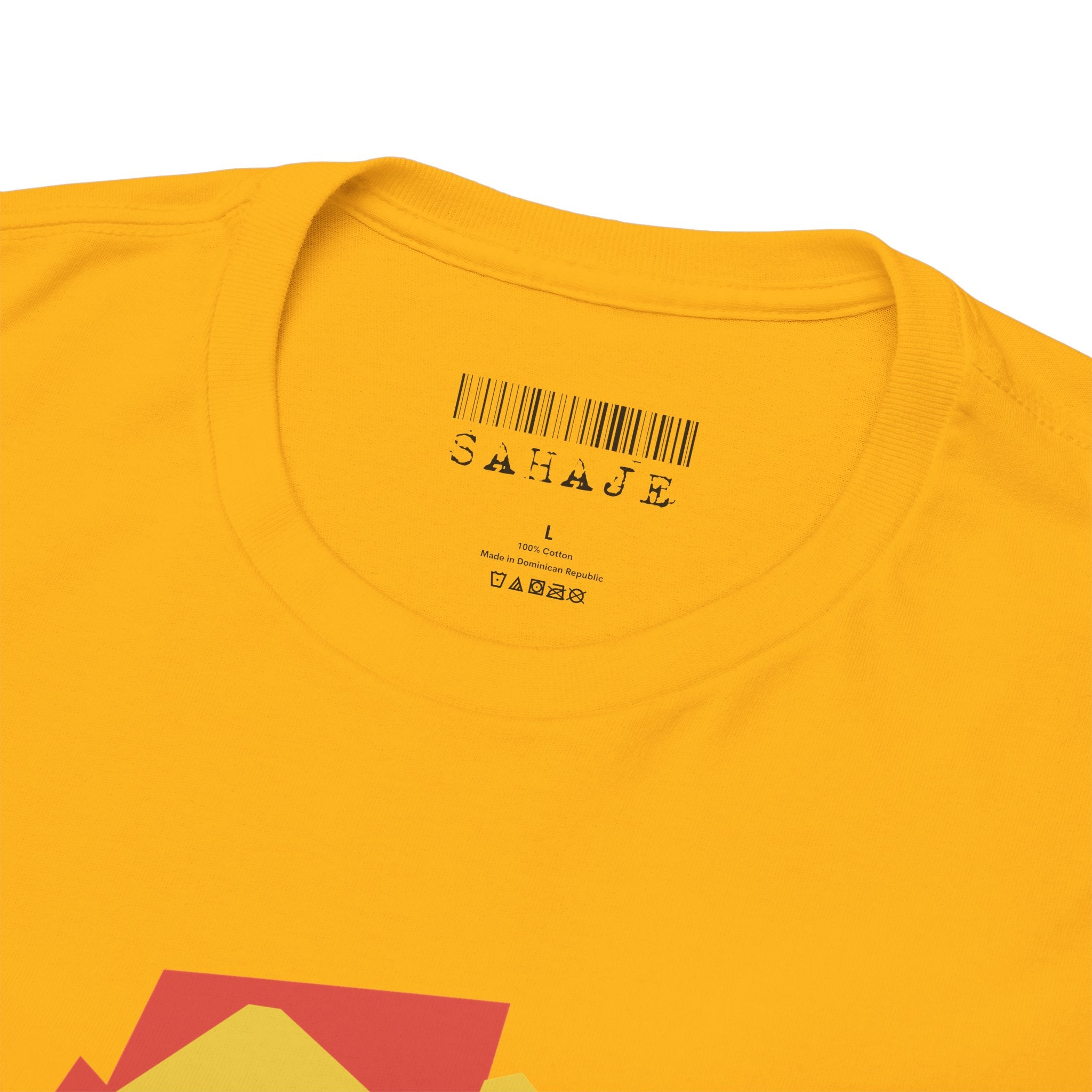 Foxes in Hexagon Graphic Tee — Minimal Geometric Animal Shirt