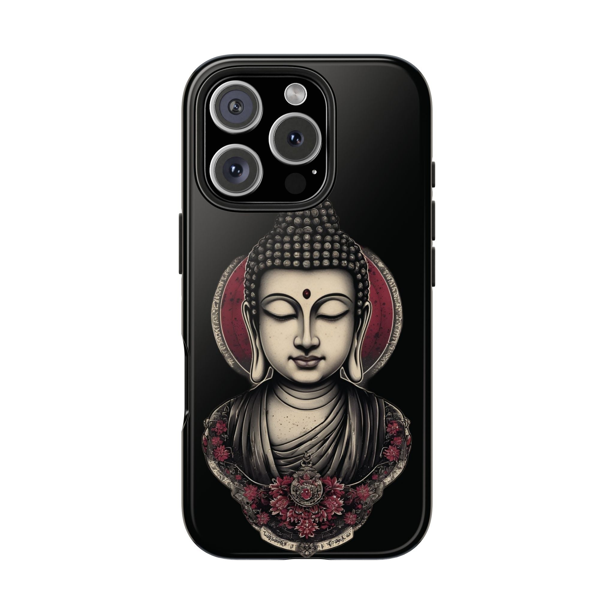 Buddha Floral Tough Phone Case — Protective Spiritual Phone Cover