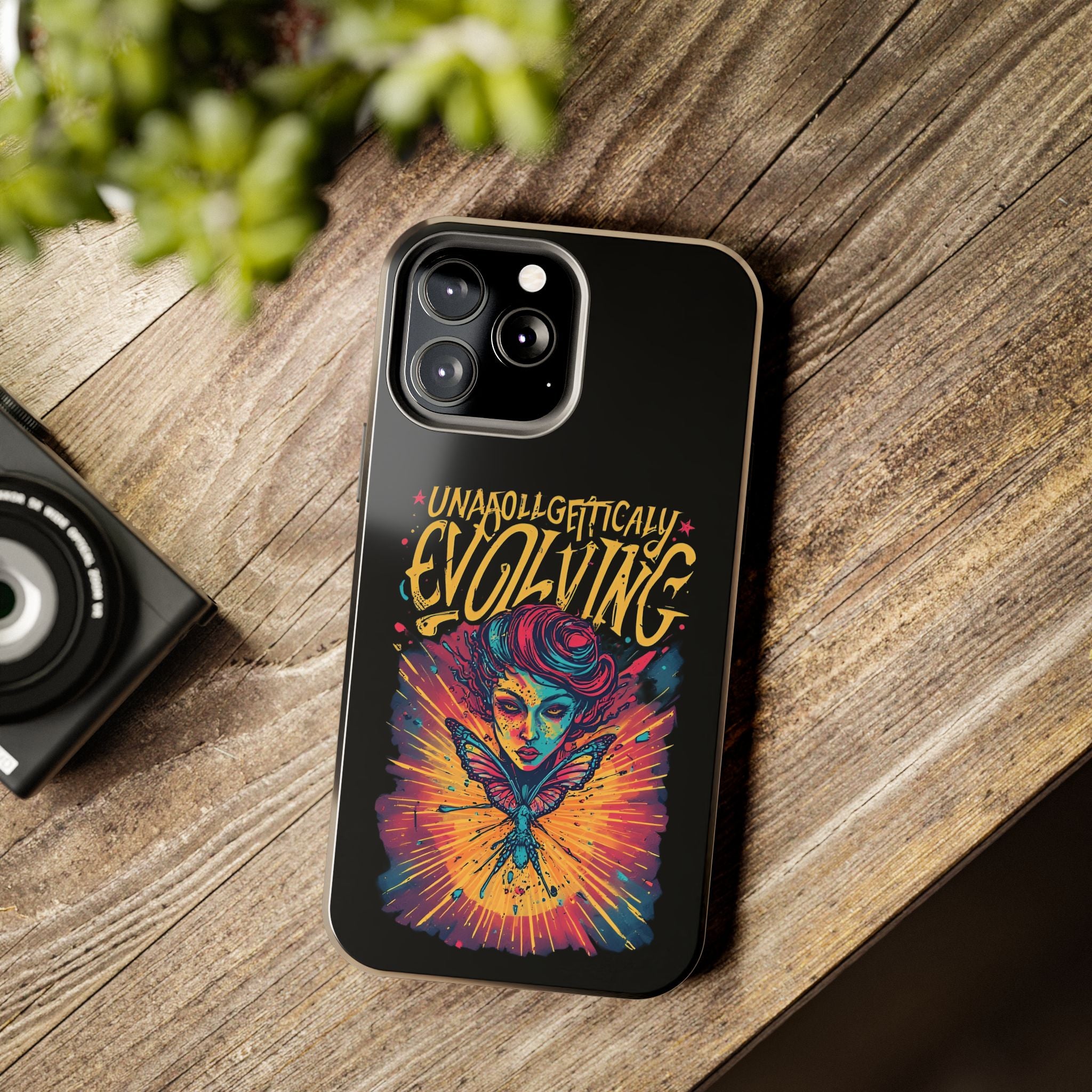 Evolving Butterfly Phone Case — "Unapologetically Evolving" Artistic Protective Case
