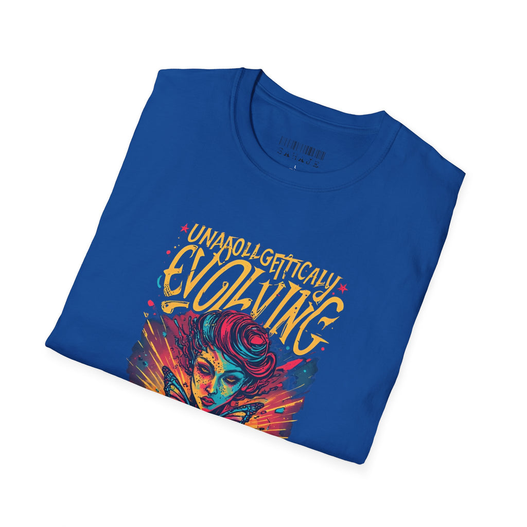 Evolving Butterfly Graphic T-Shirt — "Unapologetically Evolving" Vibrant Psychedelic Tee