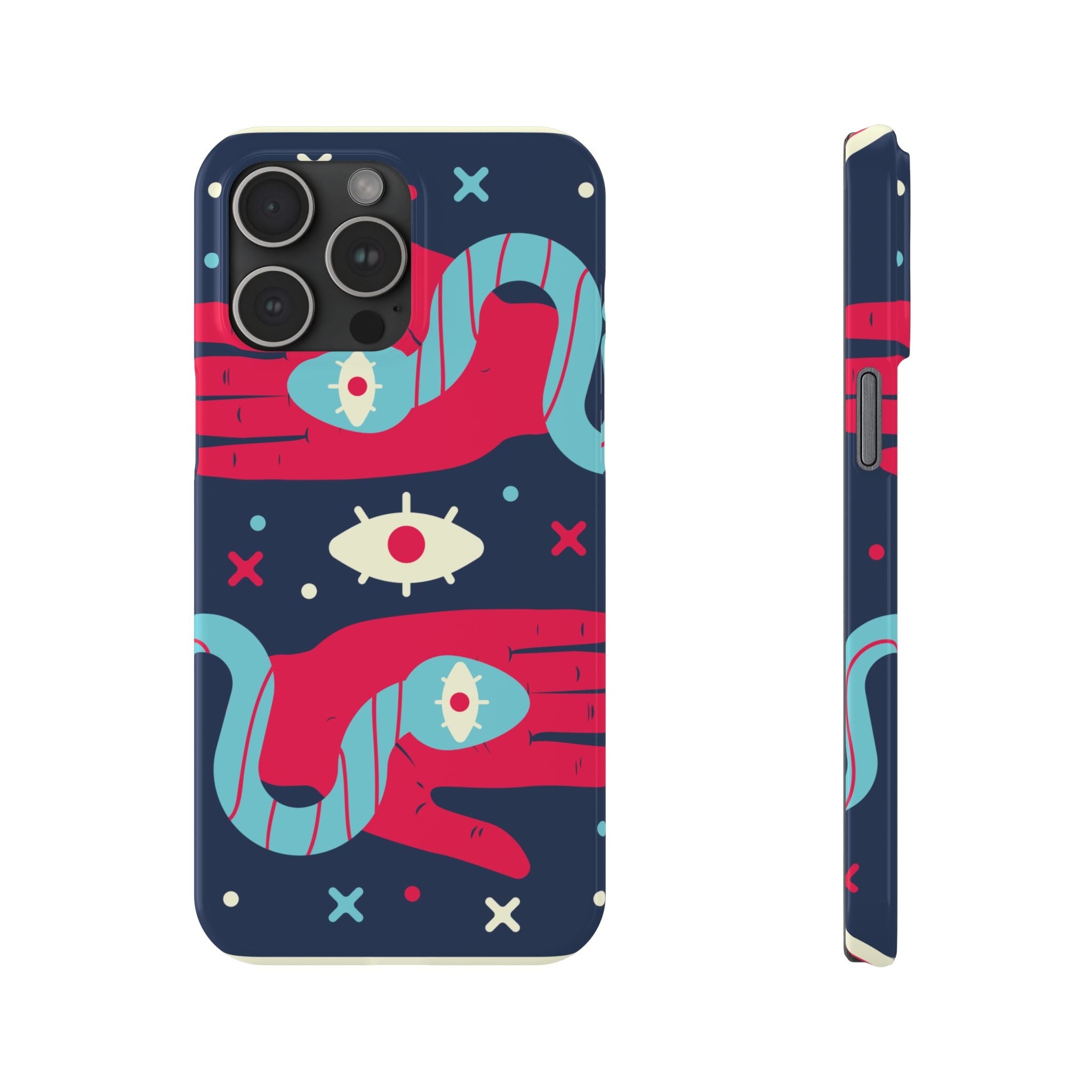 Colorful Abstract Slim Phone Cases, Trendy Phone Covers, Unique Gifts for Her, Artistic Mobile Accessories, Eye-Catching Phone Designs