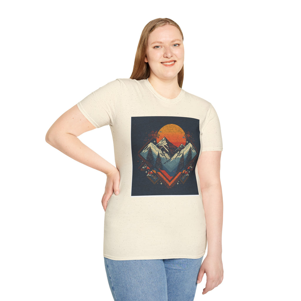 Retro Mountain Sunset T-Shirt