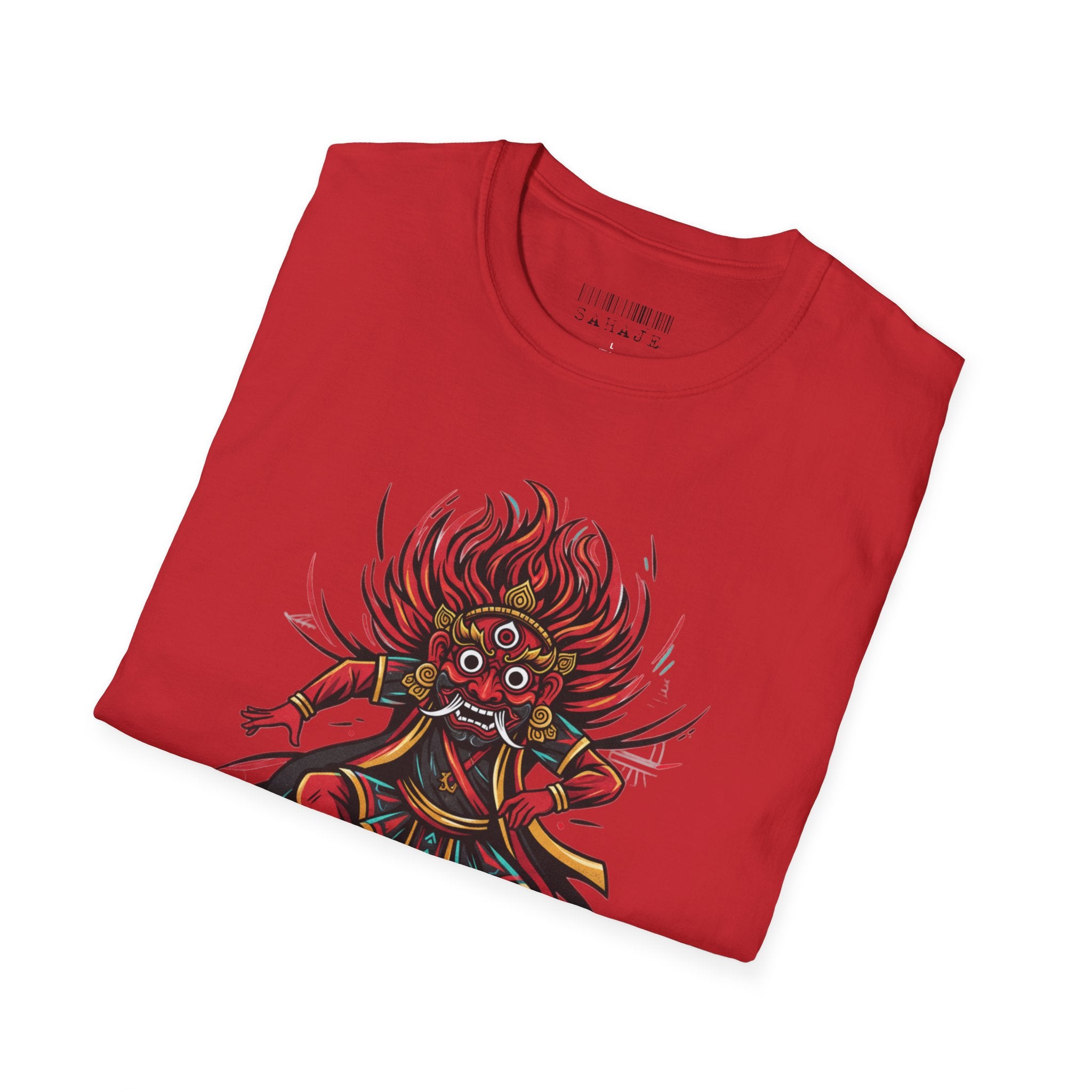 Balinese Barong Dance T-Shirt — Traditional Mythic Mask Graphic Tee
